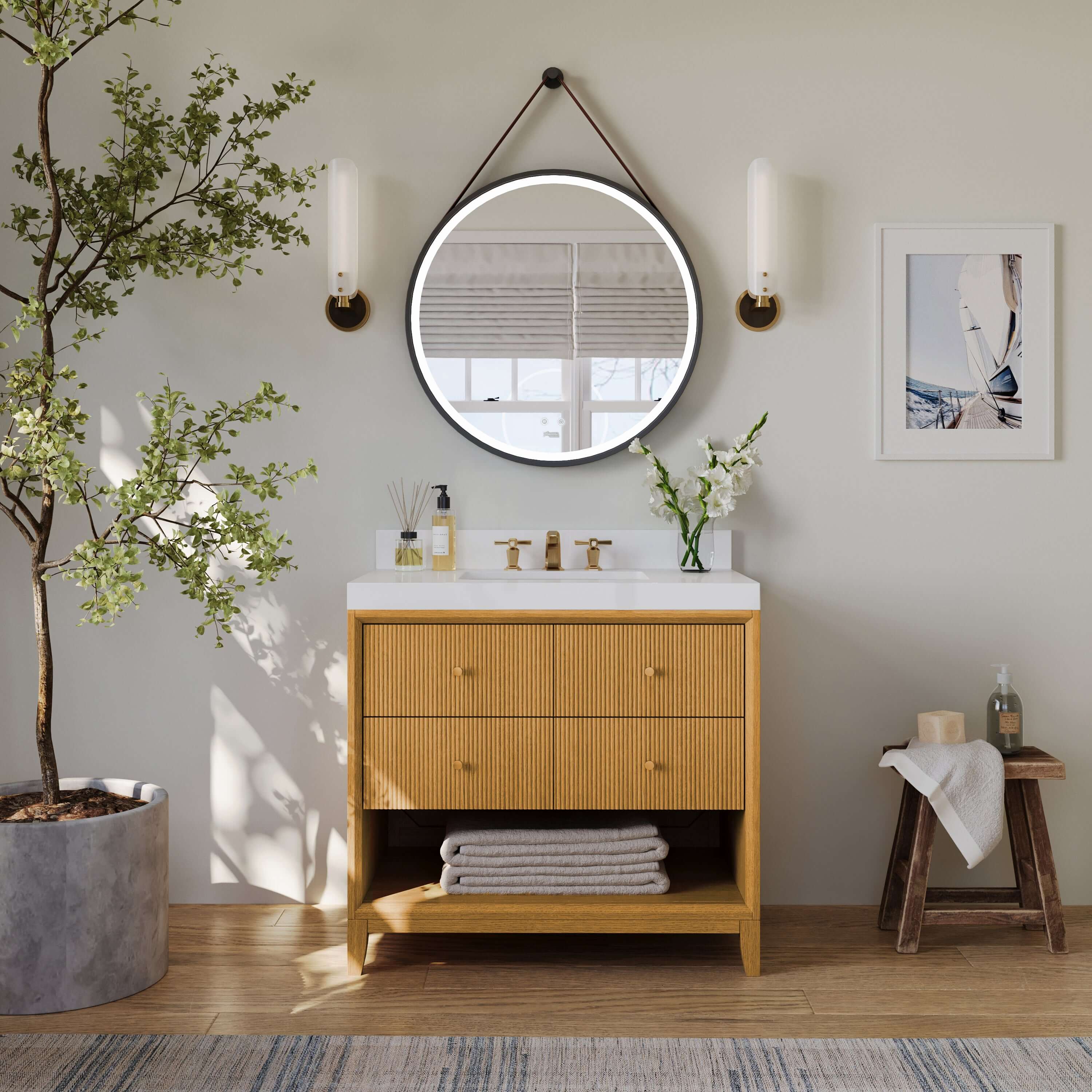 Momo Bathroom Vanity Collection in Sienna Finish - Image 9