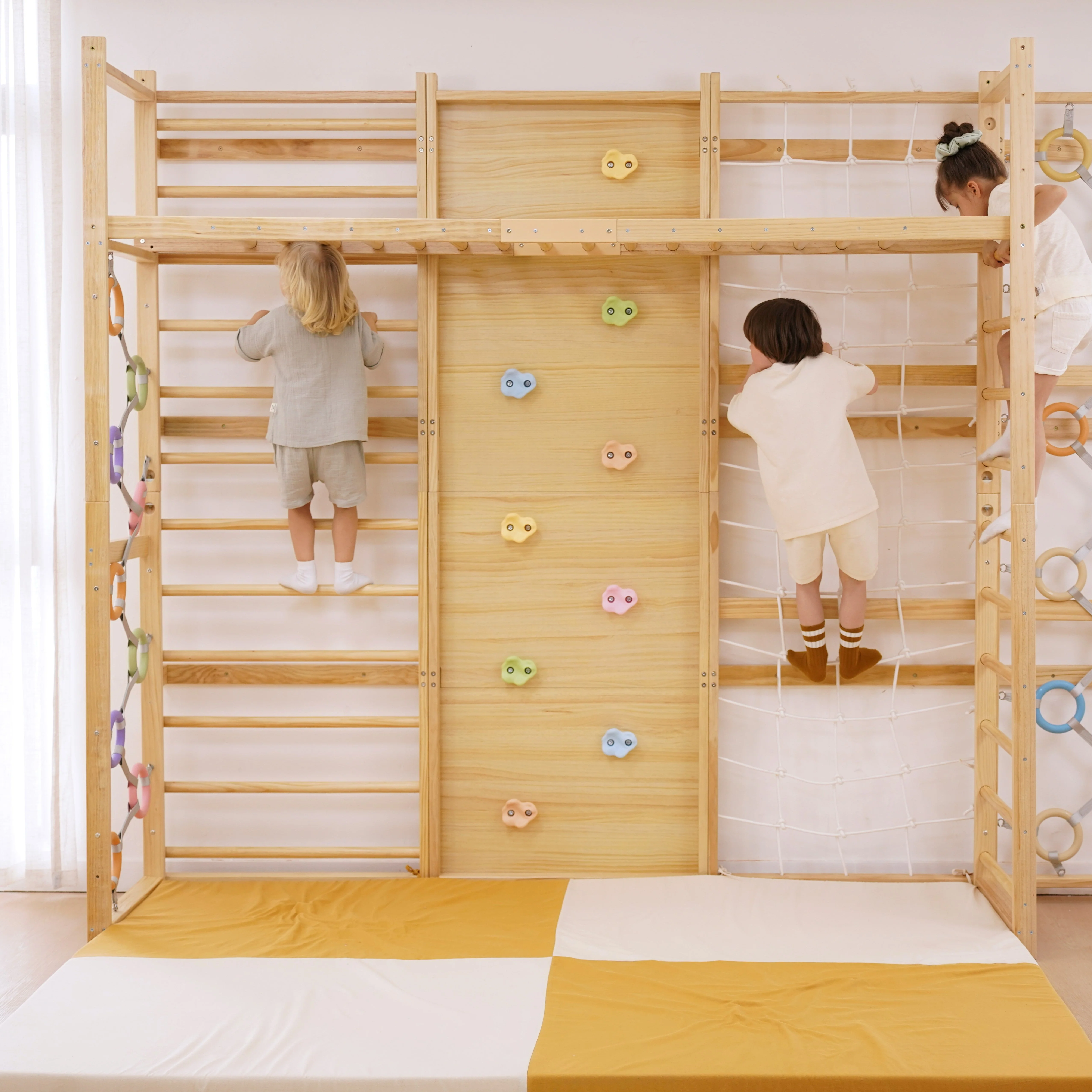 Monkey Bar Attachment – For 79 Inch MODULAR Walnut Swedish Ladder - Image 7