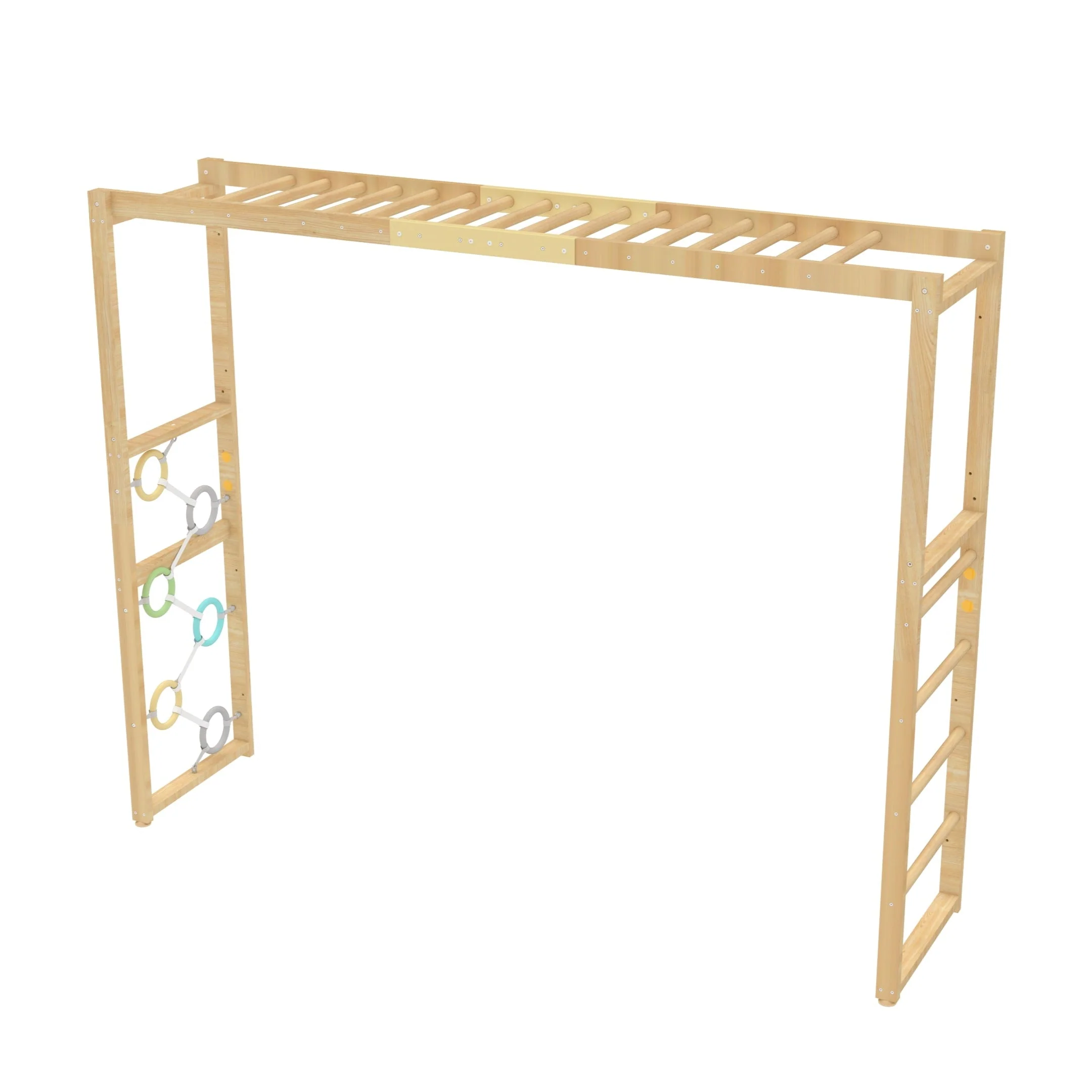 Monkey Bar Attachment – For 79 Inch Walnut Swedish Ladder - Image 4