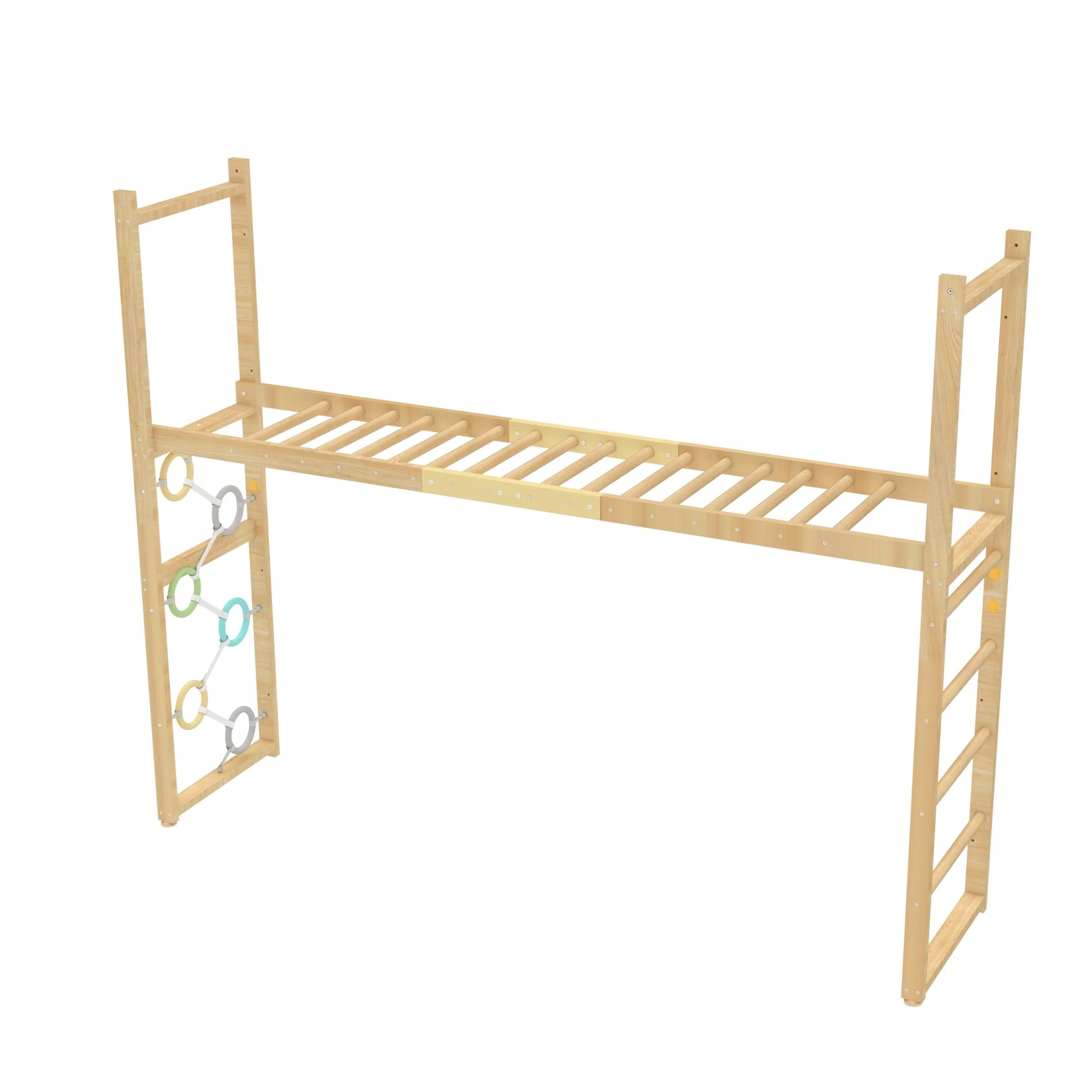 Monkey Bar Attachment – For 95 Inch Walnut Swedish Ladder - Image 5