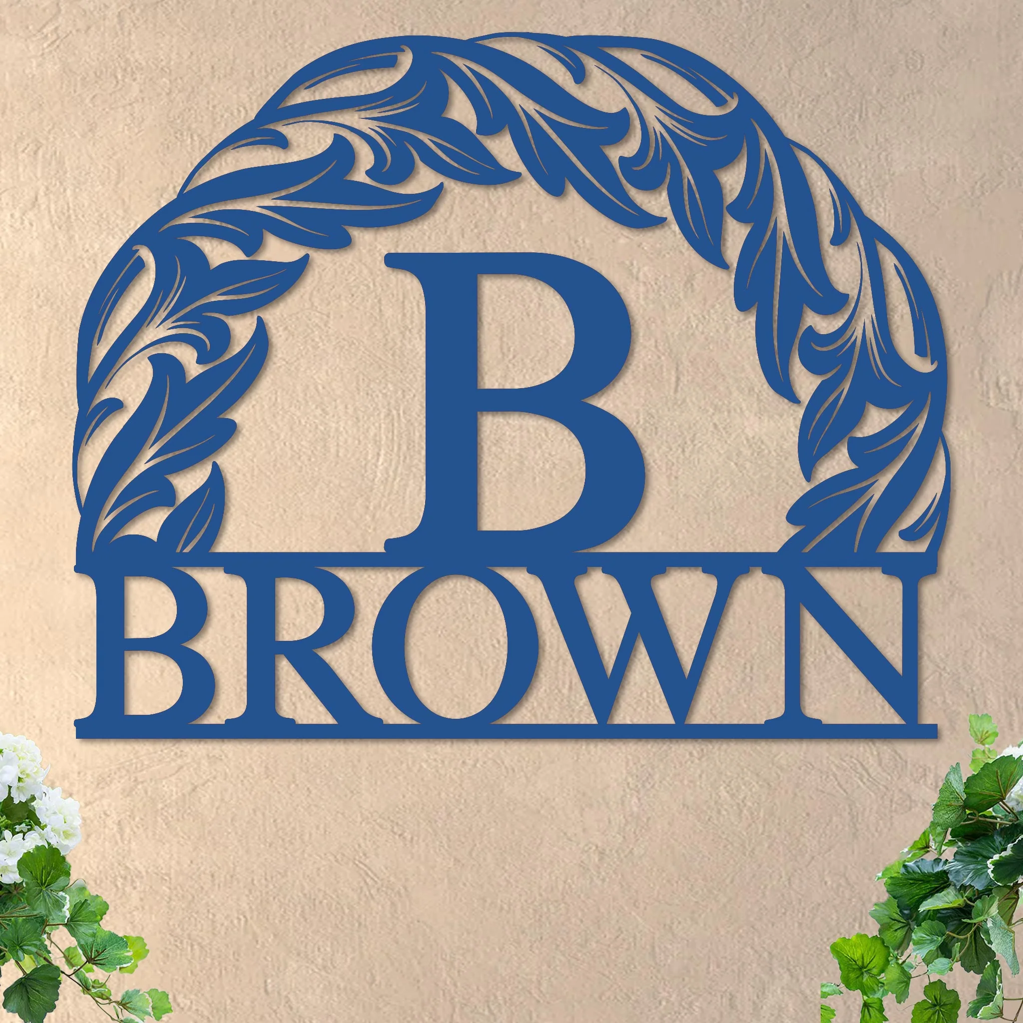 Monogram in Sun w Name Sign - Image 12
