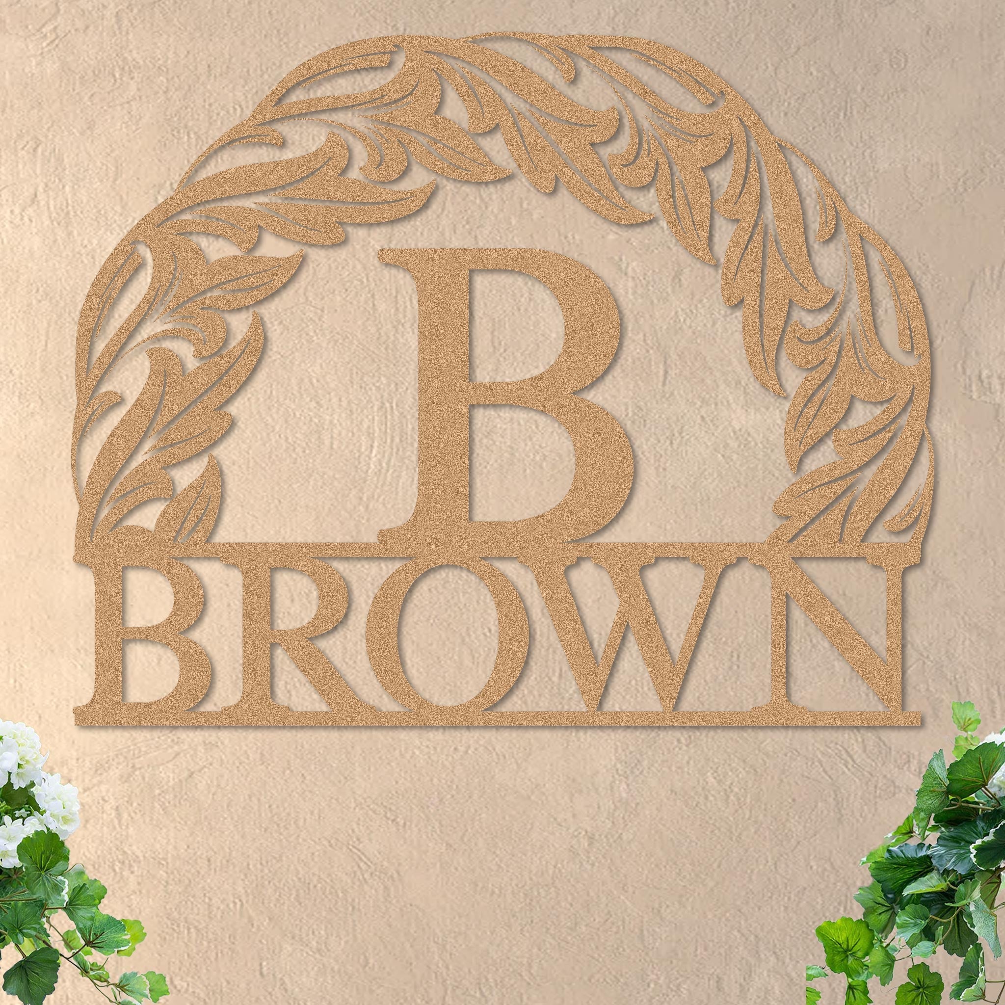 Monogram in Sun w Name Sign - Image 13