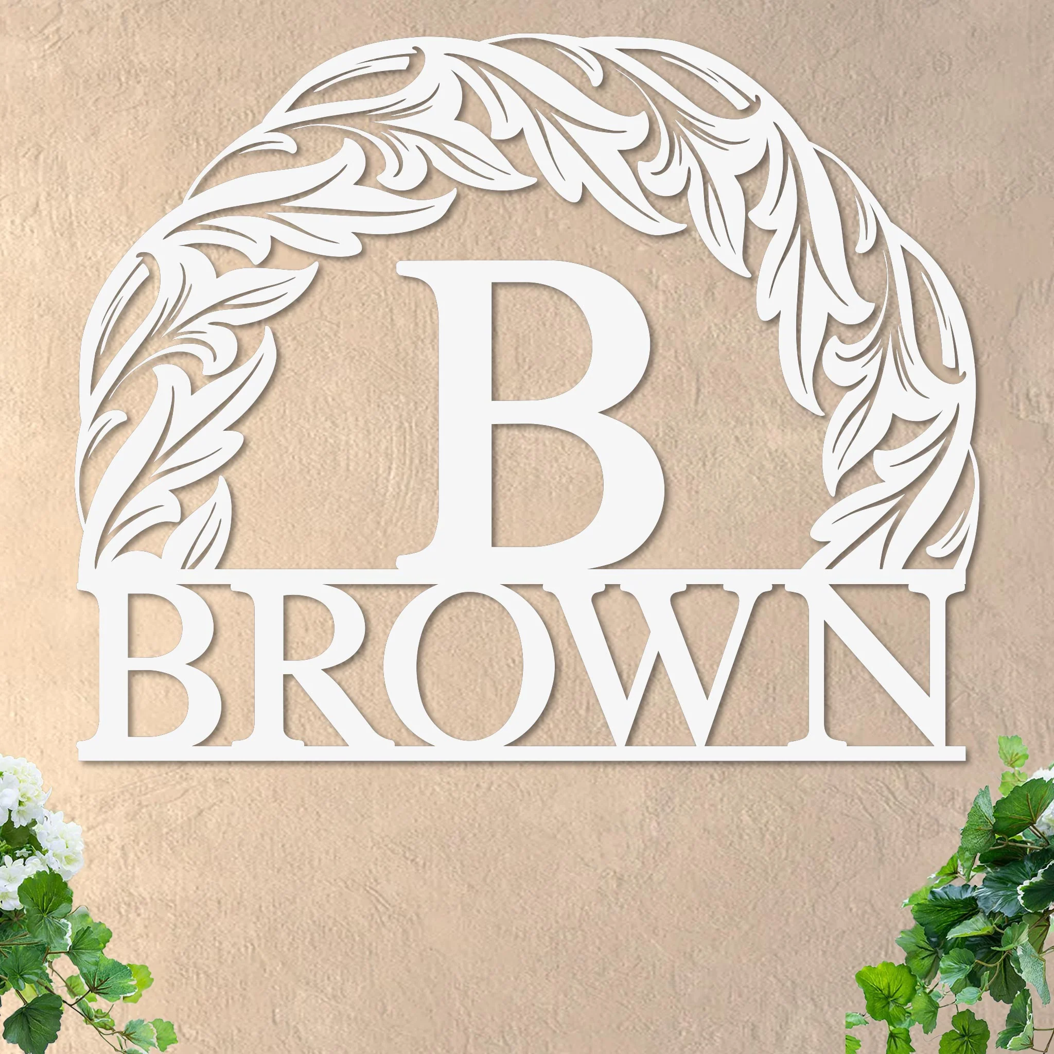 Monogram in Sun w Name Sign - Image 16