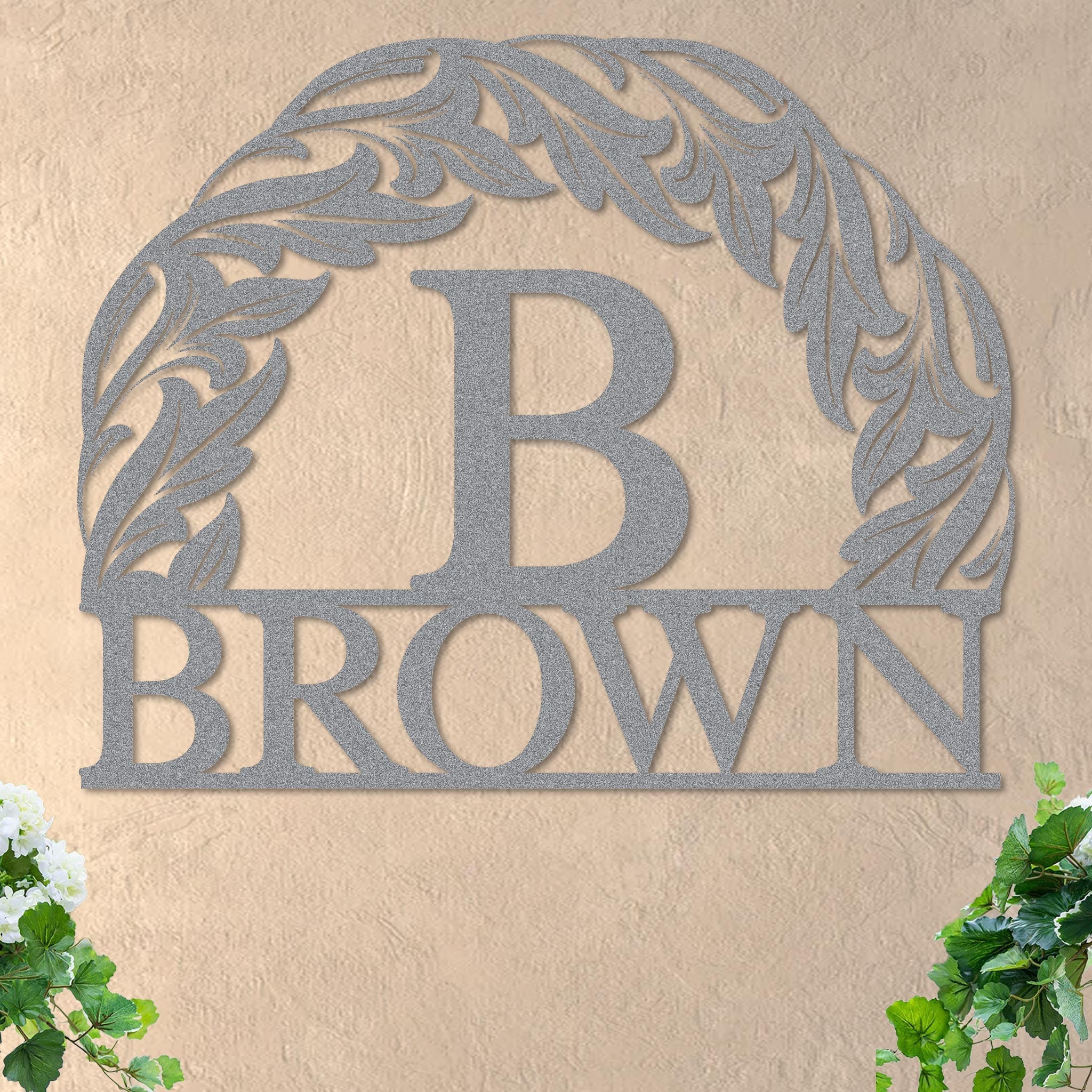 Monogram in Sun w Name Sign - Image 5