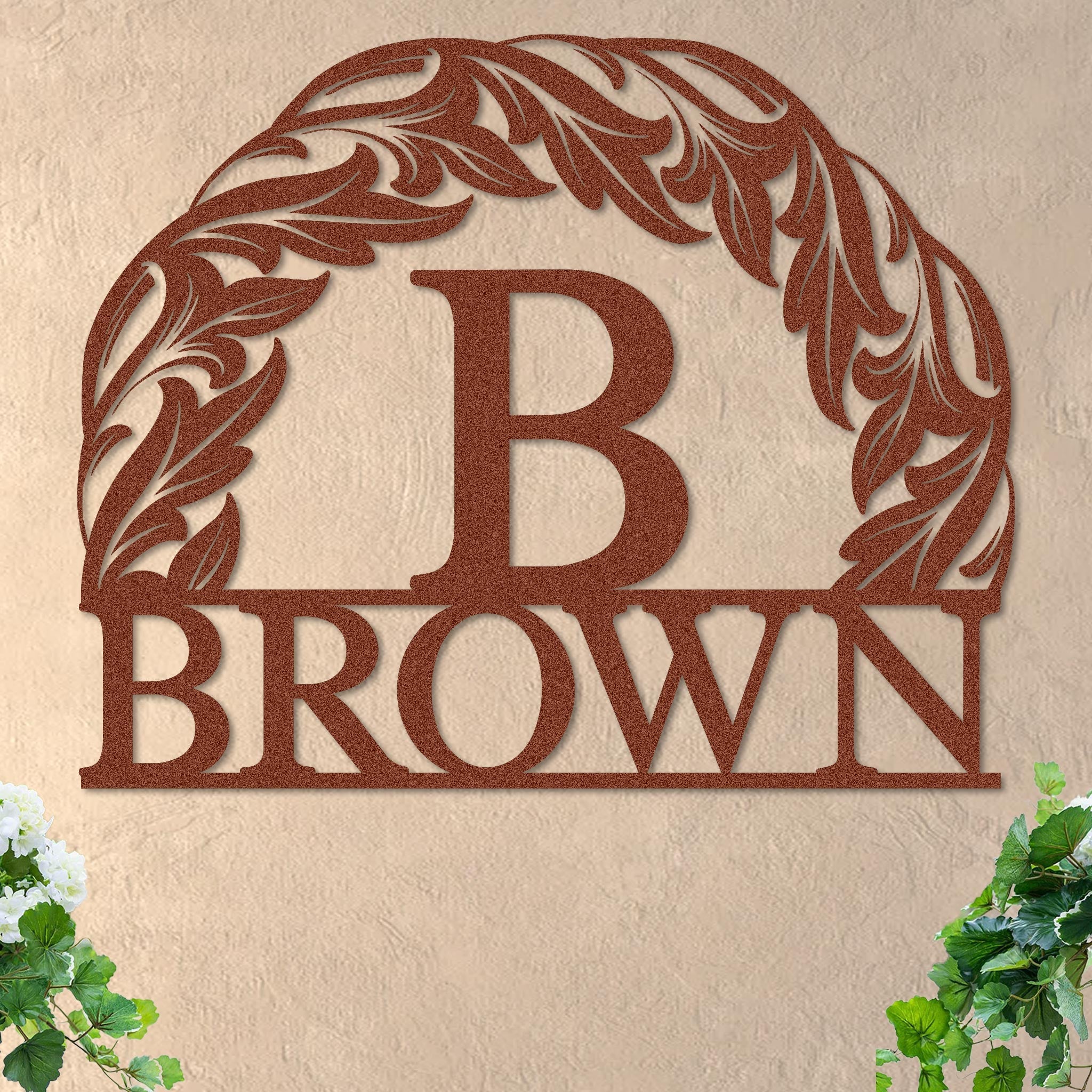Monogram in Sun w Name Sign - Image 7