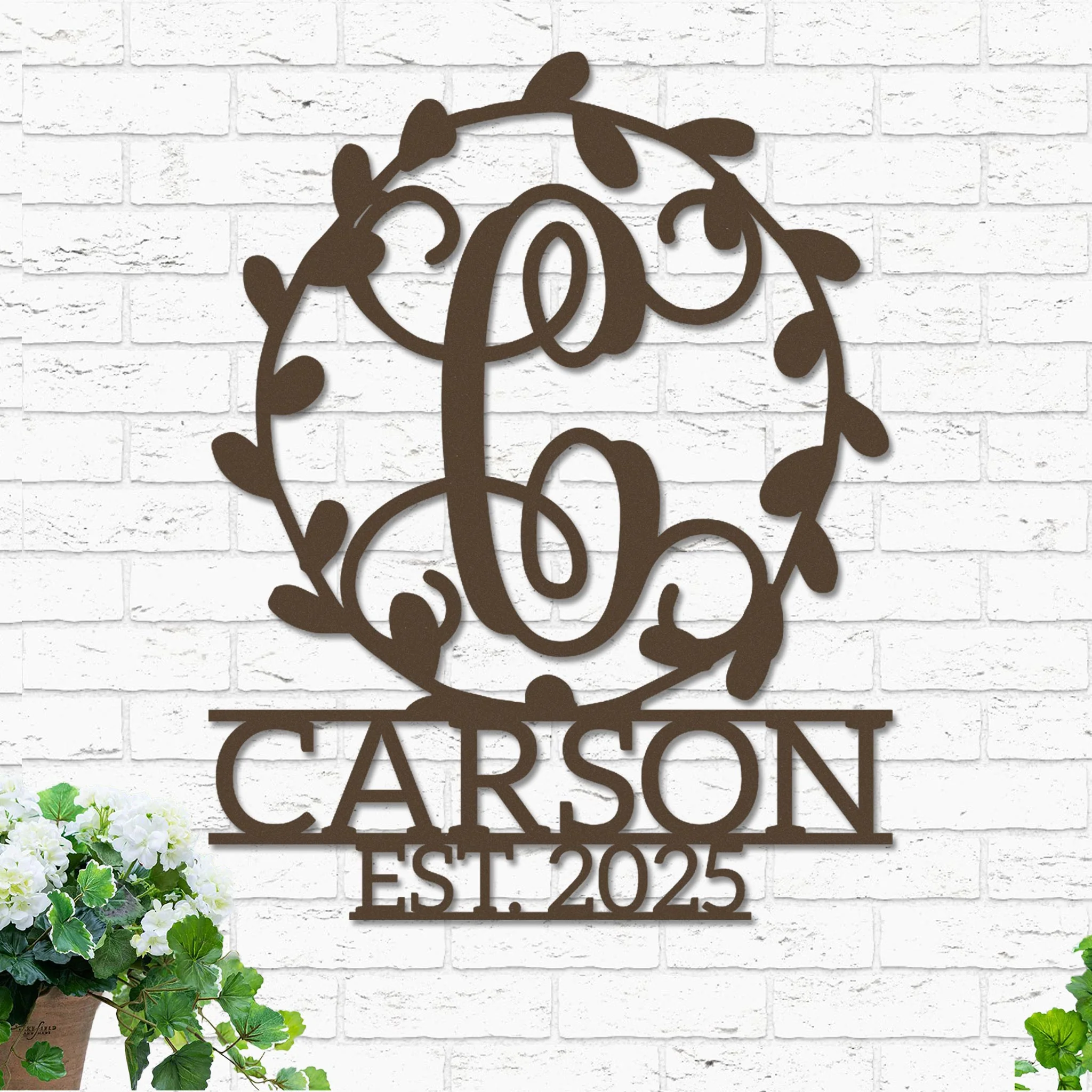 Monogram Wreath, Name and Established Year - Image 5
