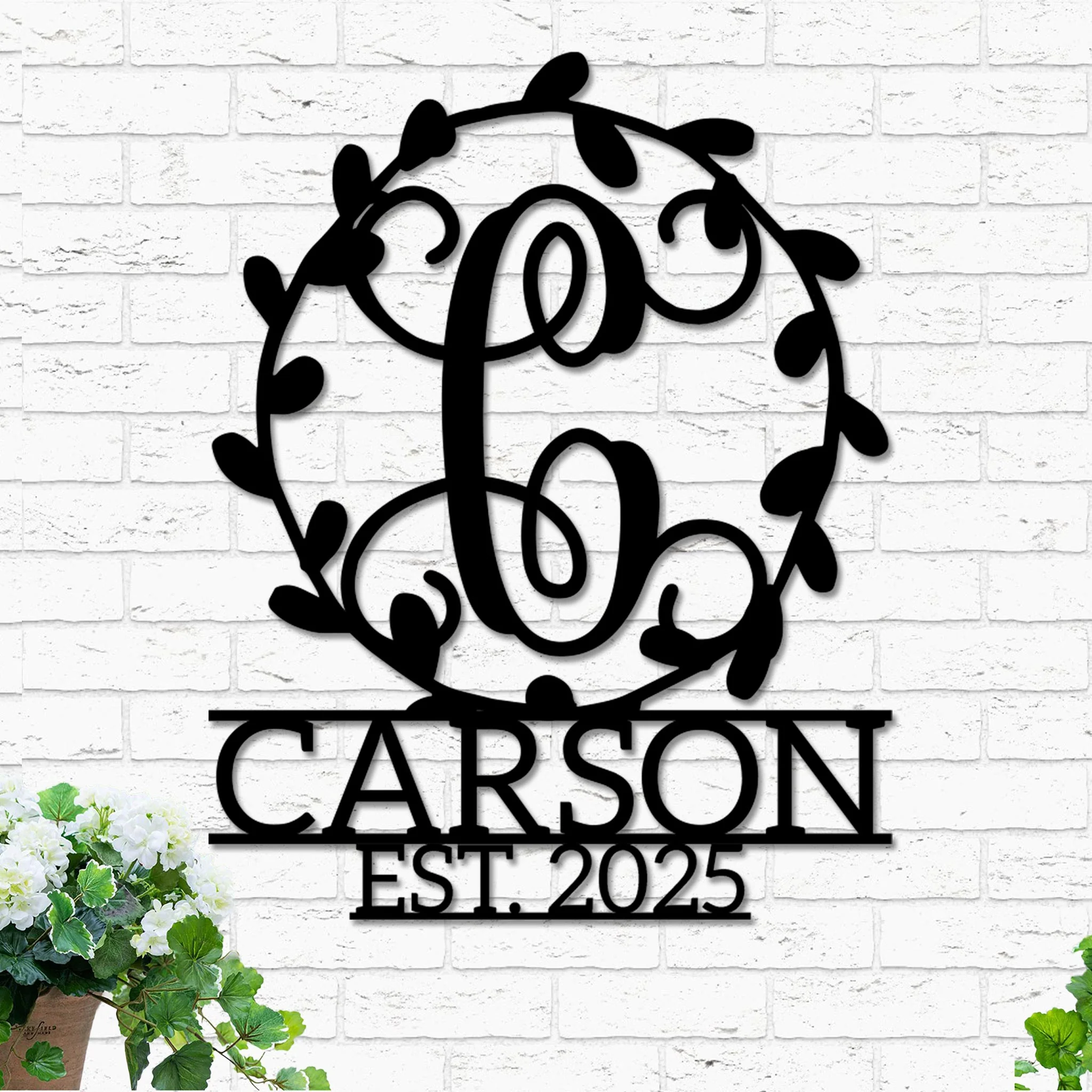 Monogram Wreath, Name and Established Year - Image 7