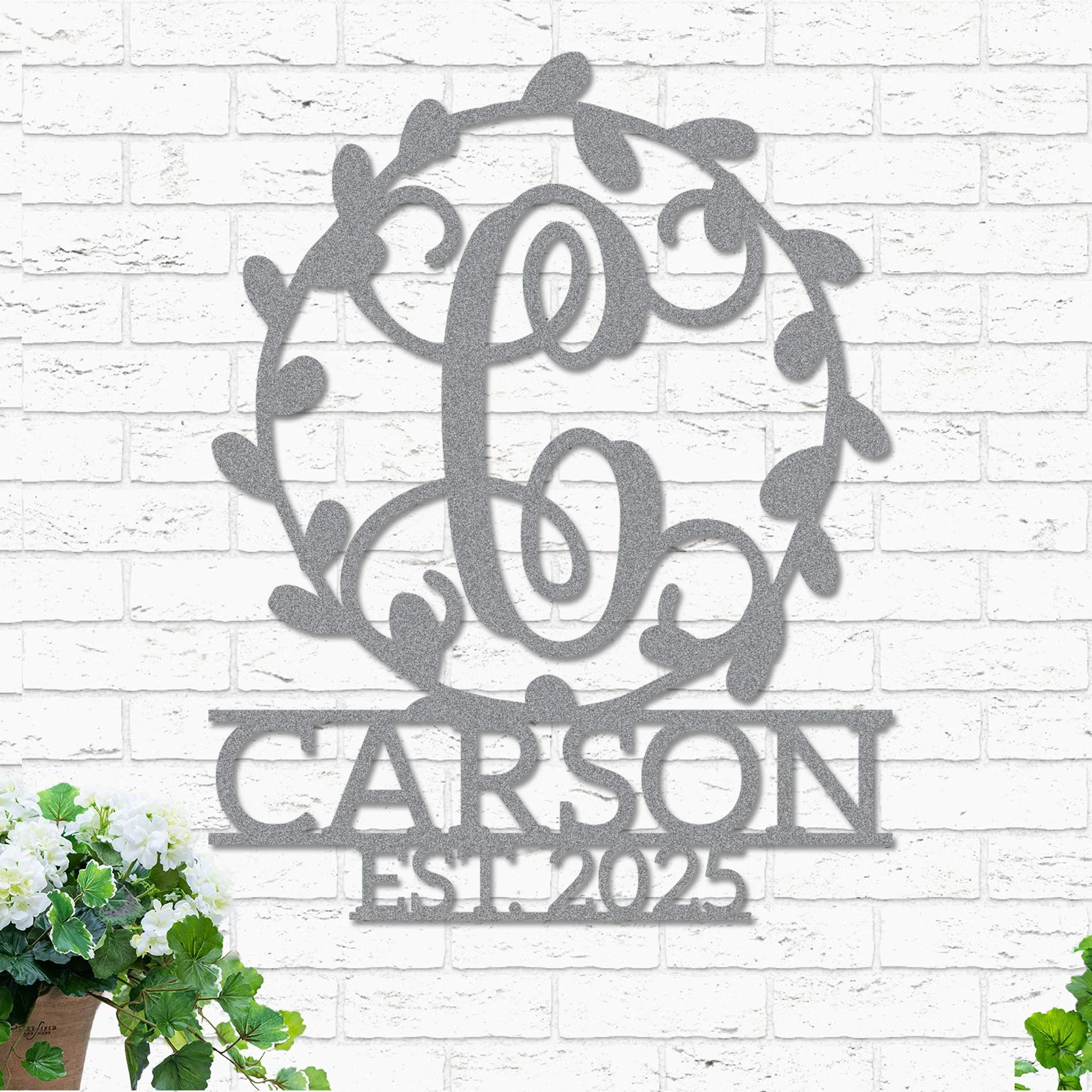 Monogram Wreath, Name and Established Year - Image 8