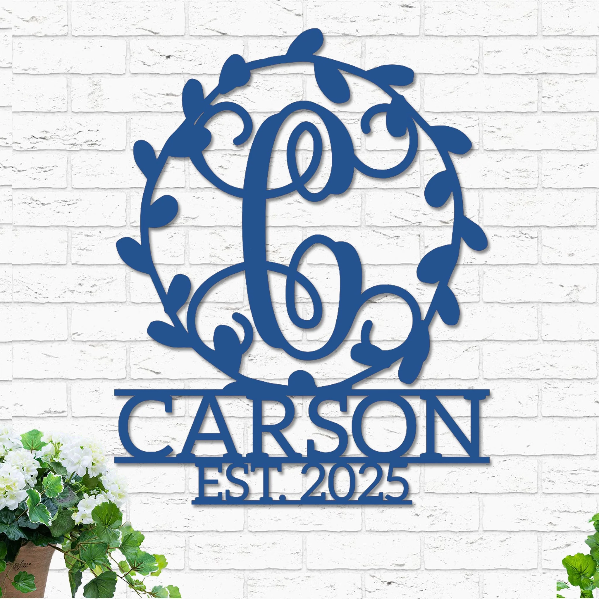 Monogram Wreath, Name and Established Year - Image 9