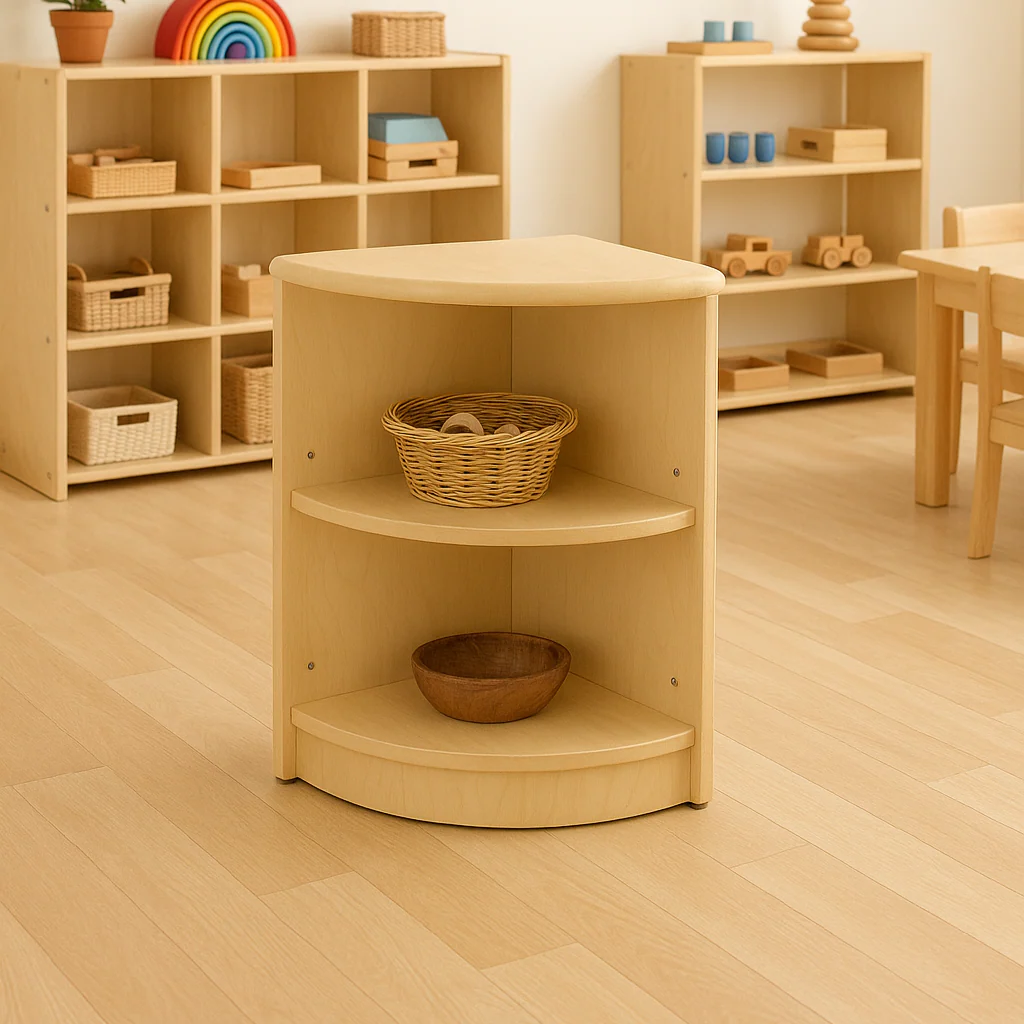 Montessori Classroom Corner Shelf - 24" Tall - Image 5