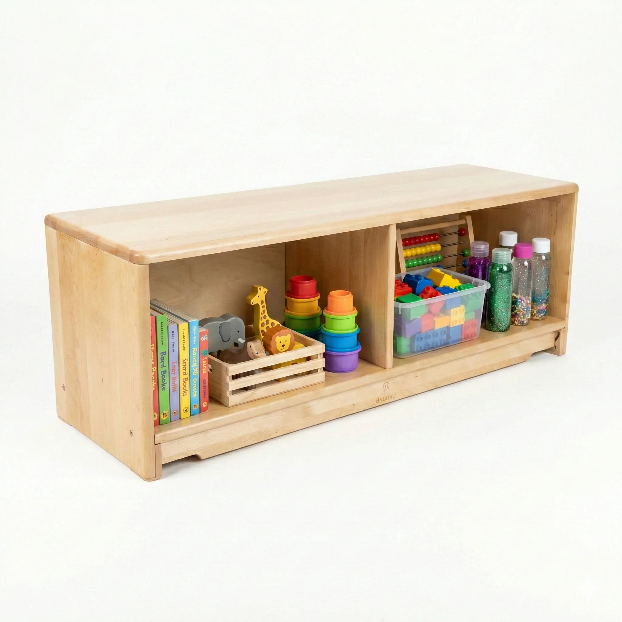 Montessori Classroom Shelf - 4' x 16" - Closed Back - Image 5