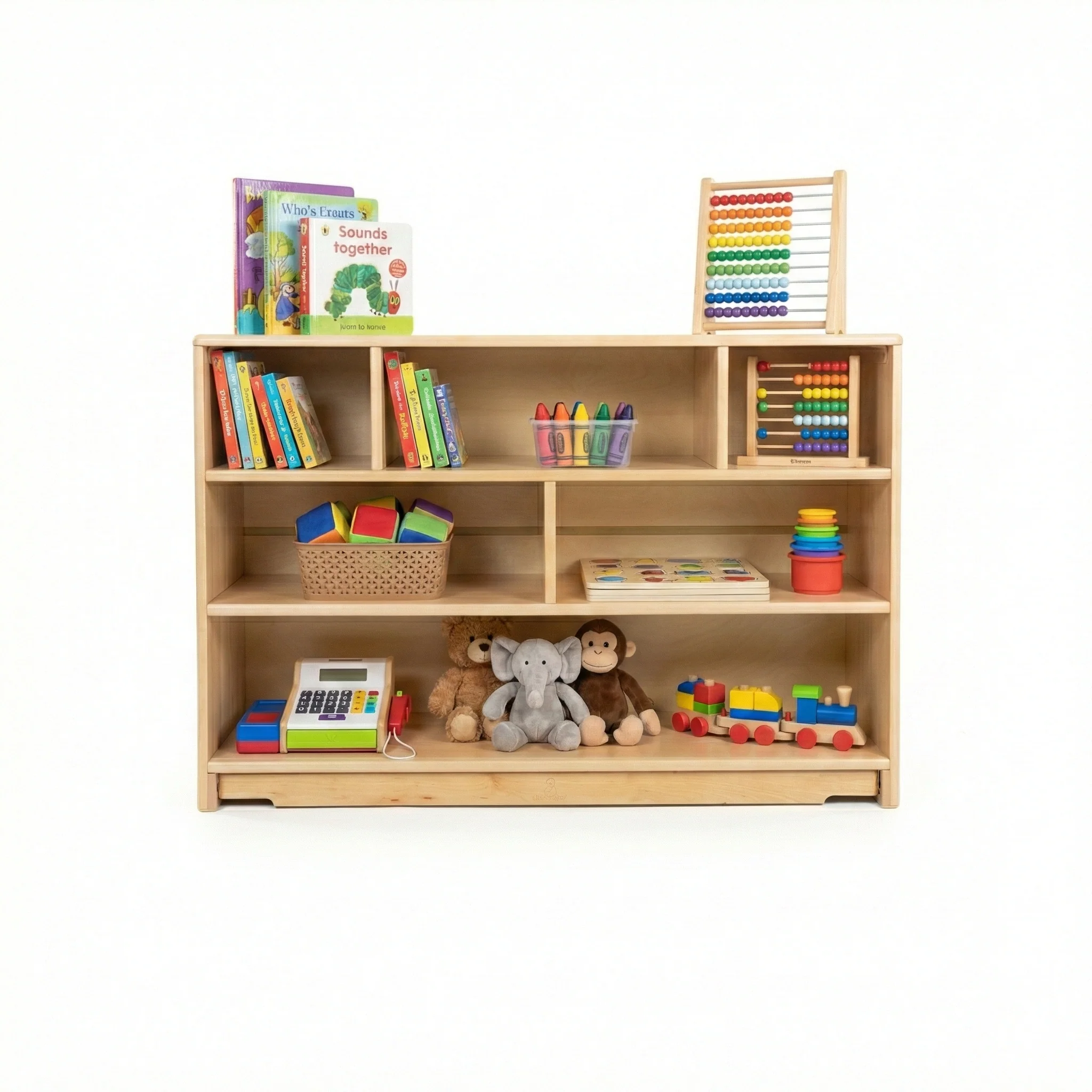Montessori Classroom Shelf - 4' x 32" - Closed Back - Image 4