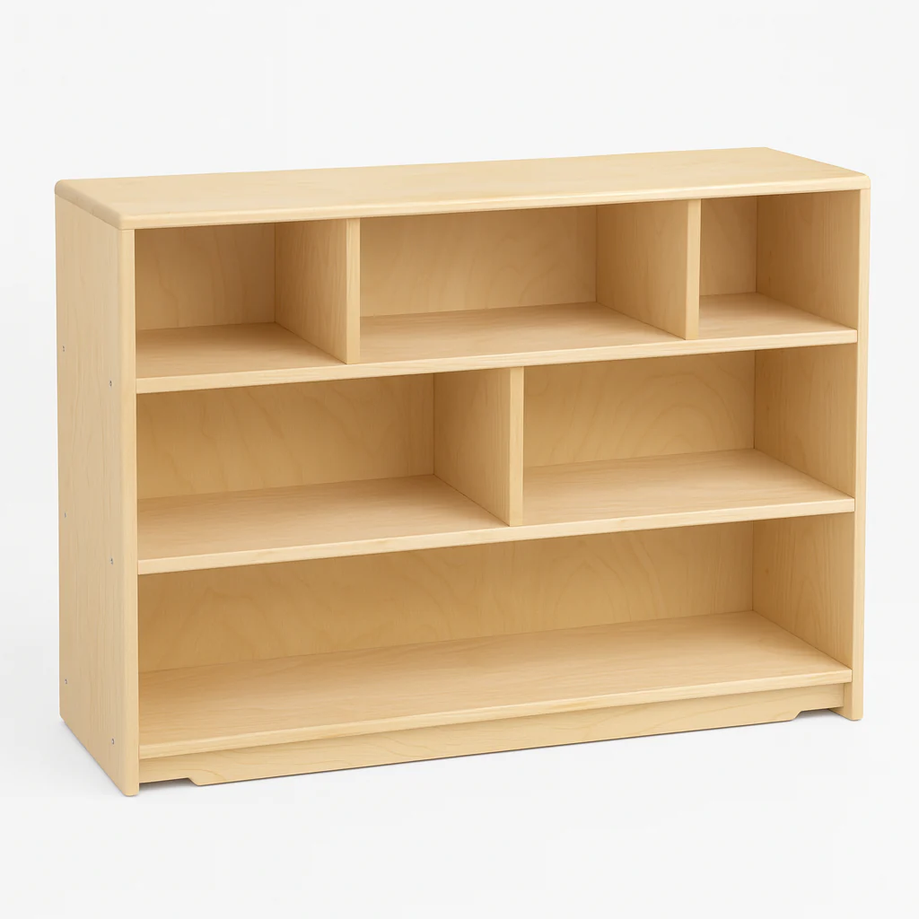 Montessori Classroom Shelf - 4' x 32" - Closed Back - Image 6