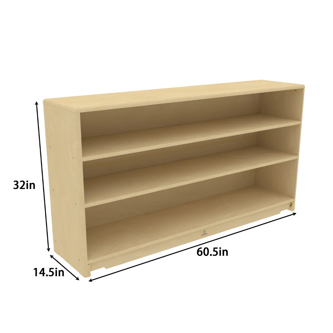 Montessori Classroom Shelf - 5' x 32" - Closed Back - Image 6