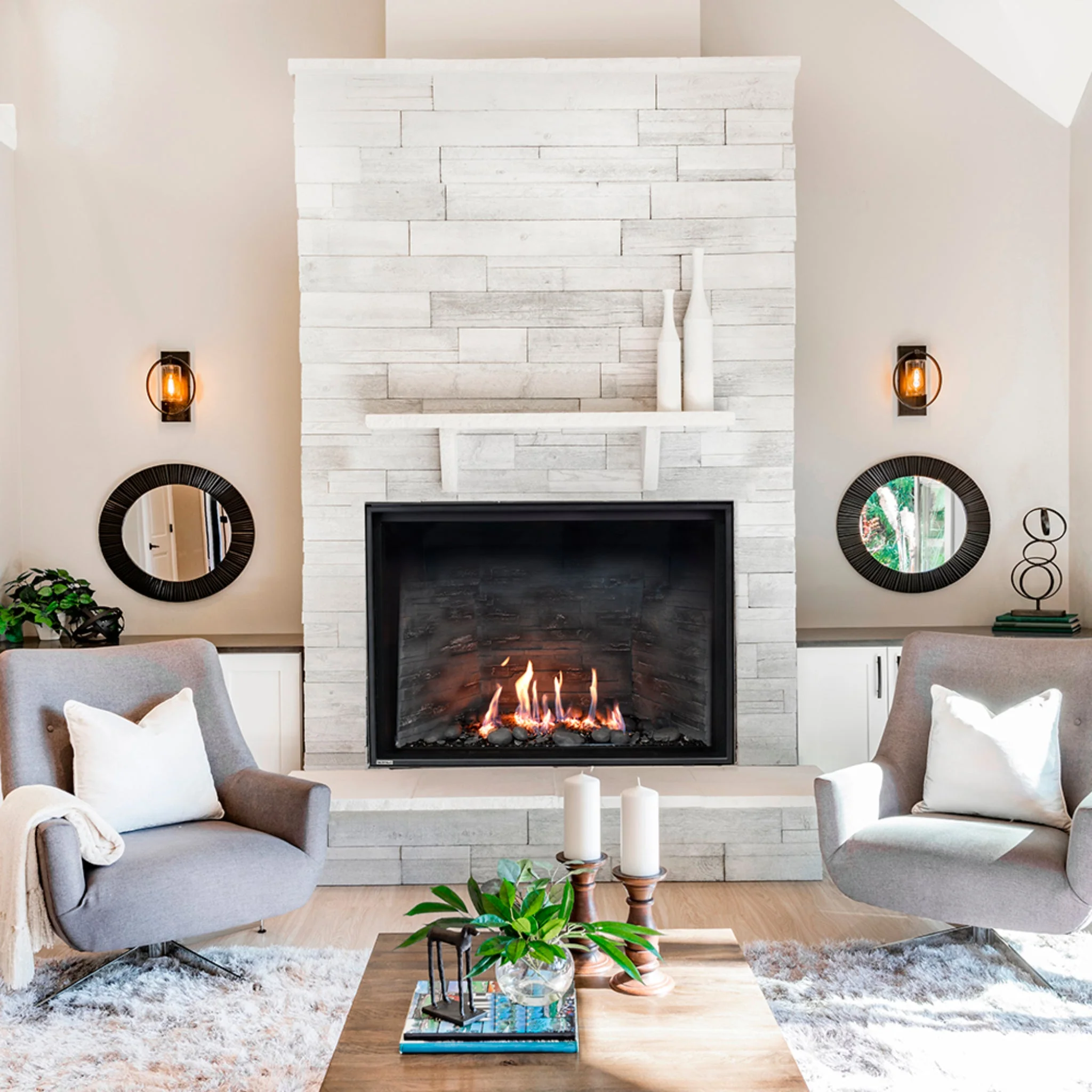 Montigo DelRay Square Direct Vent Natural Gas Fireplace With Concealed Universal Burner [DRSQ34/38/42/46NI] (SAK74029) - Image 6