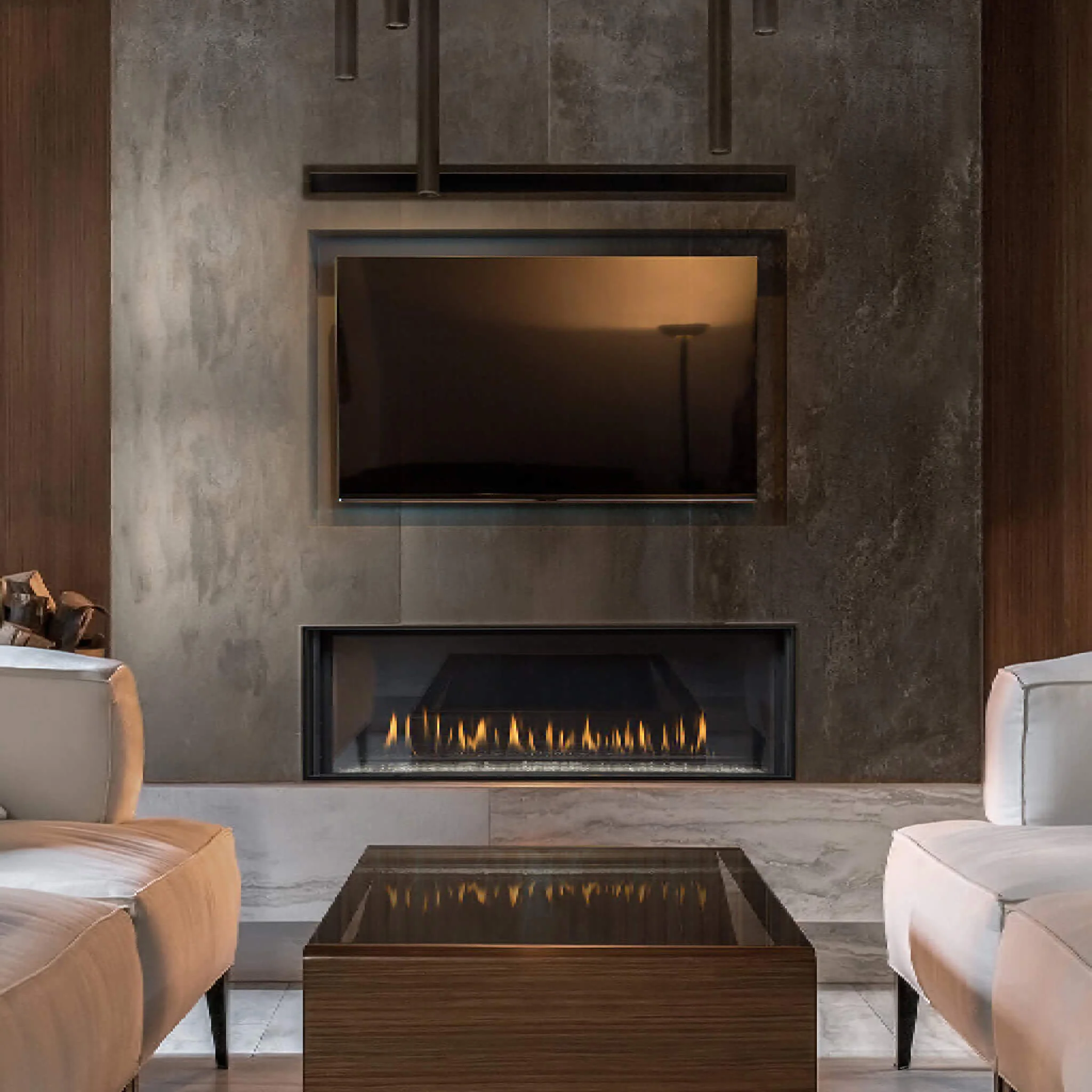 Montigo Distinction 48-Inch Single Sided Linear Direct Vent Natural Gas Fireplace [D4815NI-2] (SAK48267) - Image 4