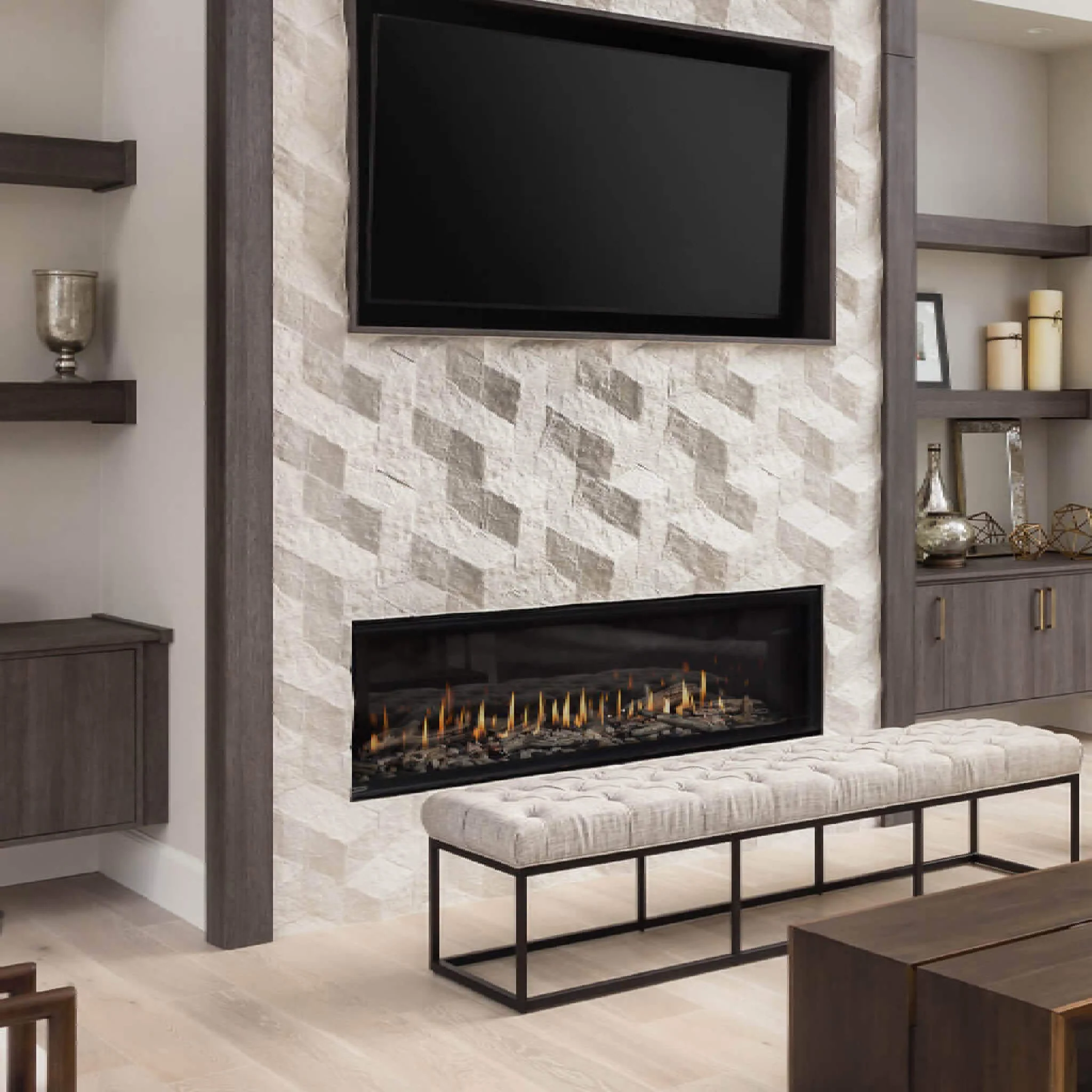 Montigo Distinction 63" Single Sided Linear Direct Vent Natural Gas Fireplace [D6315NI-2] (SAK34218) - Image 3