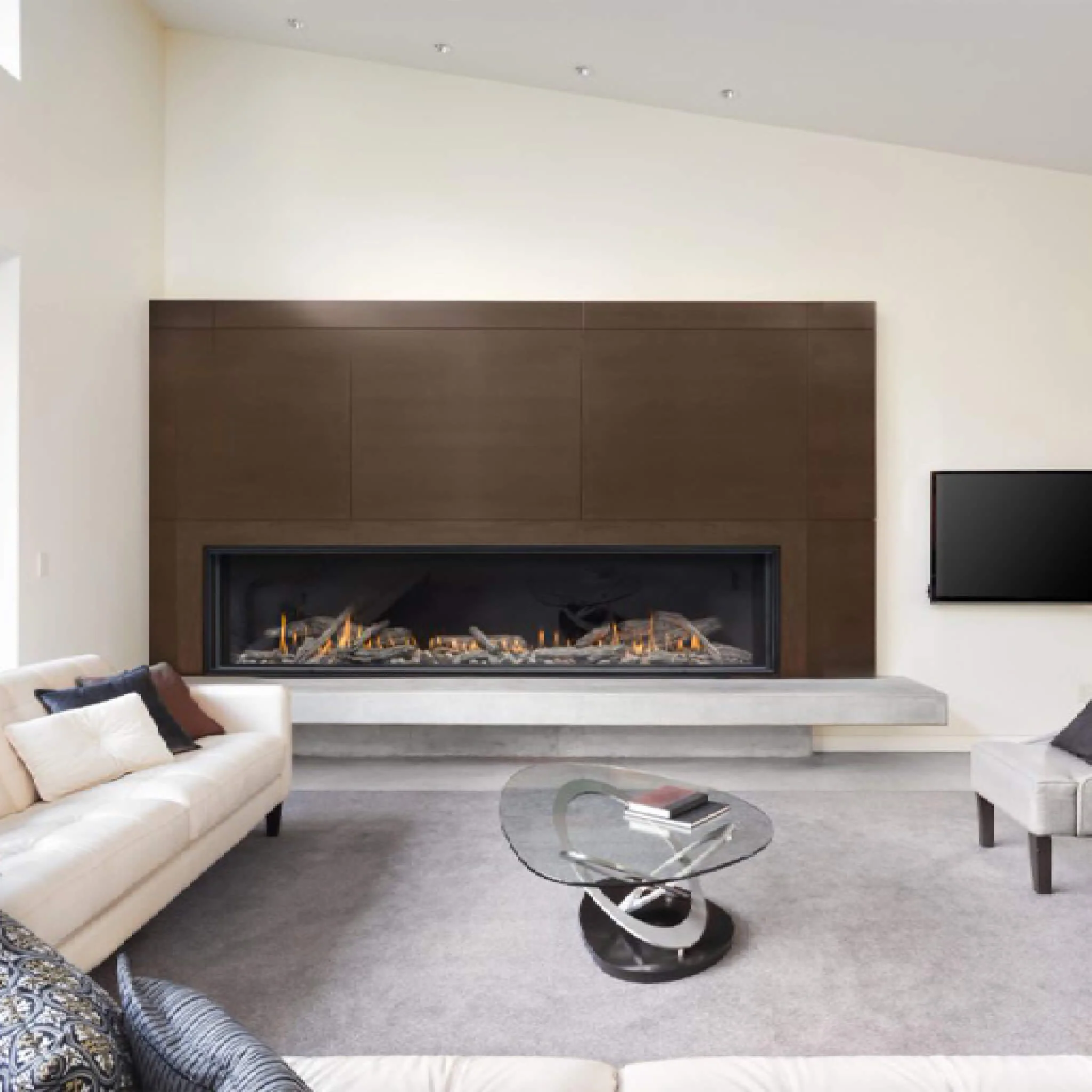 Montigo Distinction 72-Inch Single Sided Linear Direct Vent Natural Gas Fireplace [D7215NI-2] (SAK70824) - Image 3