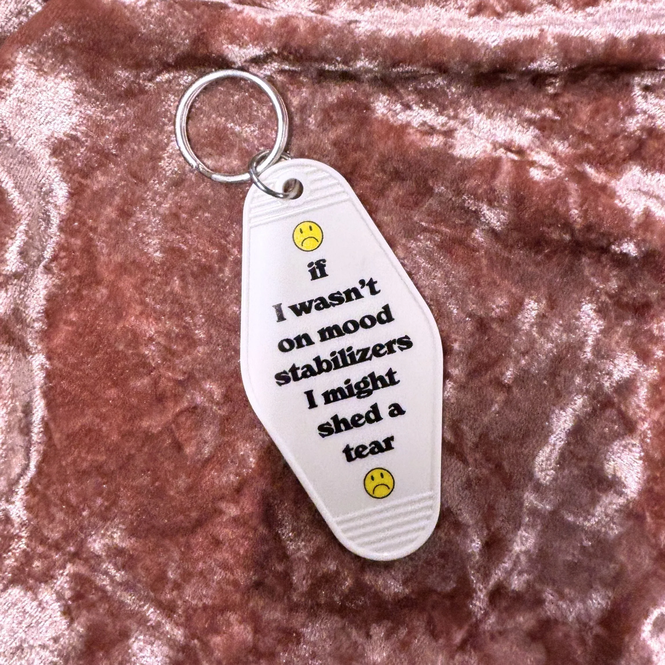 Mood Stabilizer Vintage Motel Keychain in White - Image 3