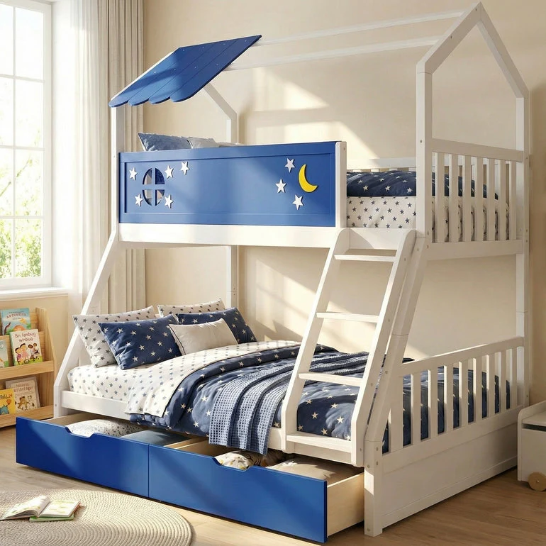 Moonlight Kid Bunk Bed - Stylish and Space-Saving Bunk Bed for Kids - Image 10