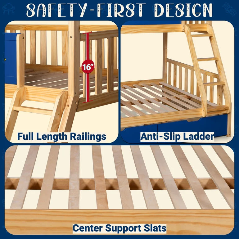 Moonlight Kid Bunk Bed - Stylish and Space-Saving Bunk Bed for Kids - Image 5