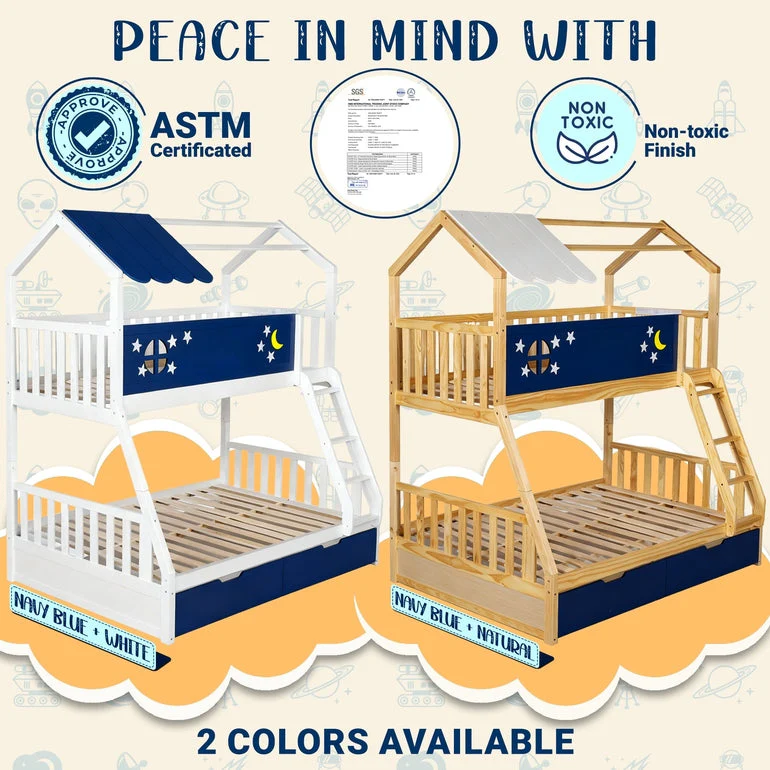 Moonlight Kid Bunk Bed - Stylish and Space-Saving Bunk Bed for Kids - Image 8