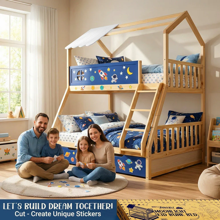 Moonlight Kid Bunk Bed - Stylish and Space-Saving Bunk Bed for Kids - Image 9