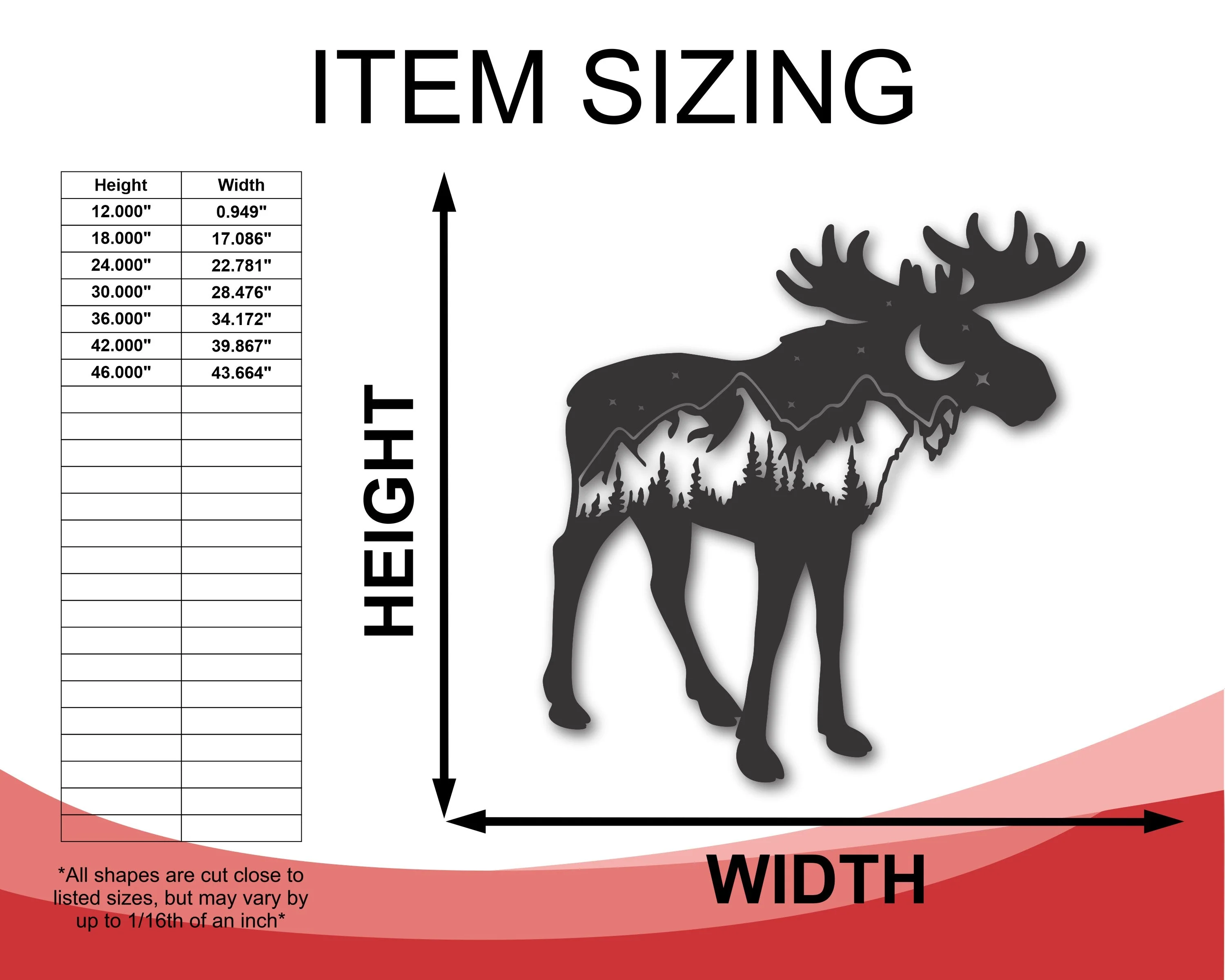 Moose Mountain Metal Wall Art | Metal Moose and Mountain Landscape Decor | 15 Color Options - Image 3