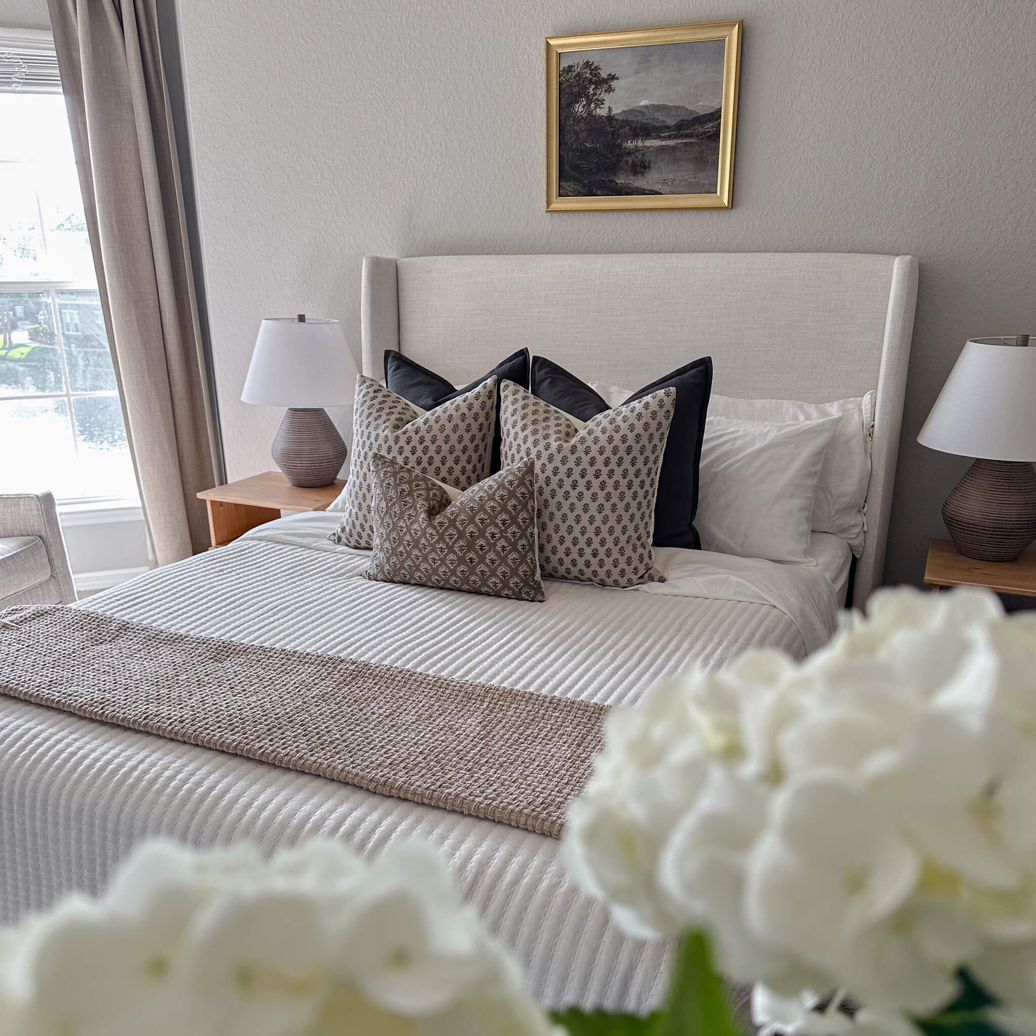 Mori Block Printed Pillow Cover | Sage Green - Image 10