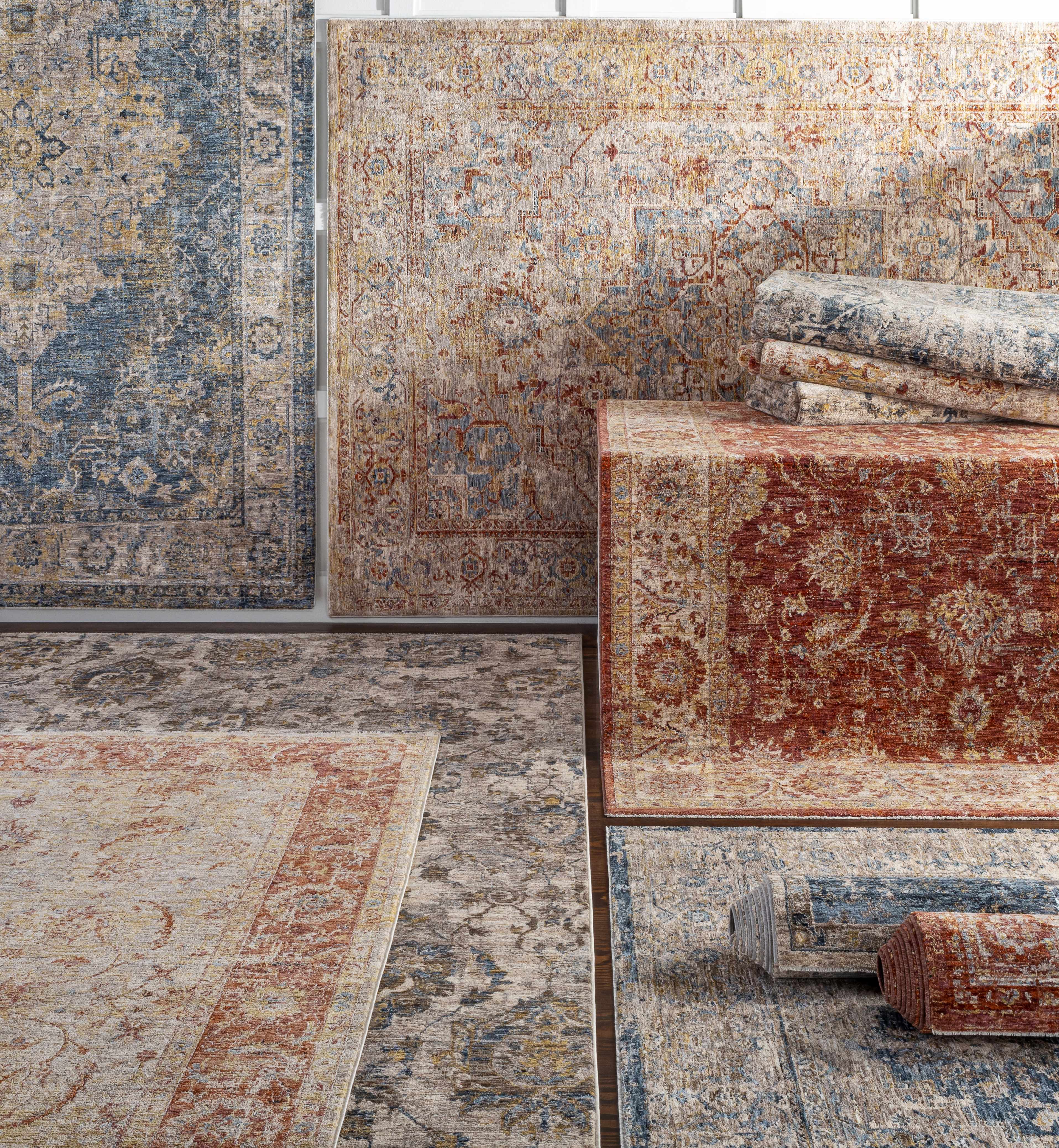 Morinville Teal Floral Rug - Image 16