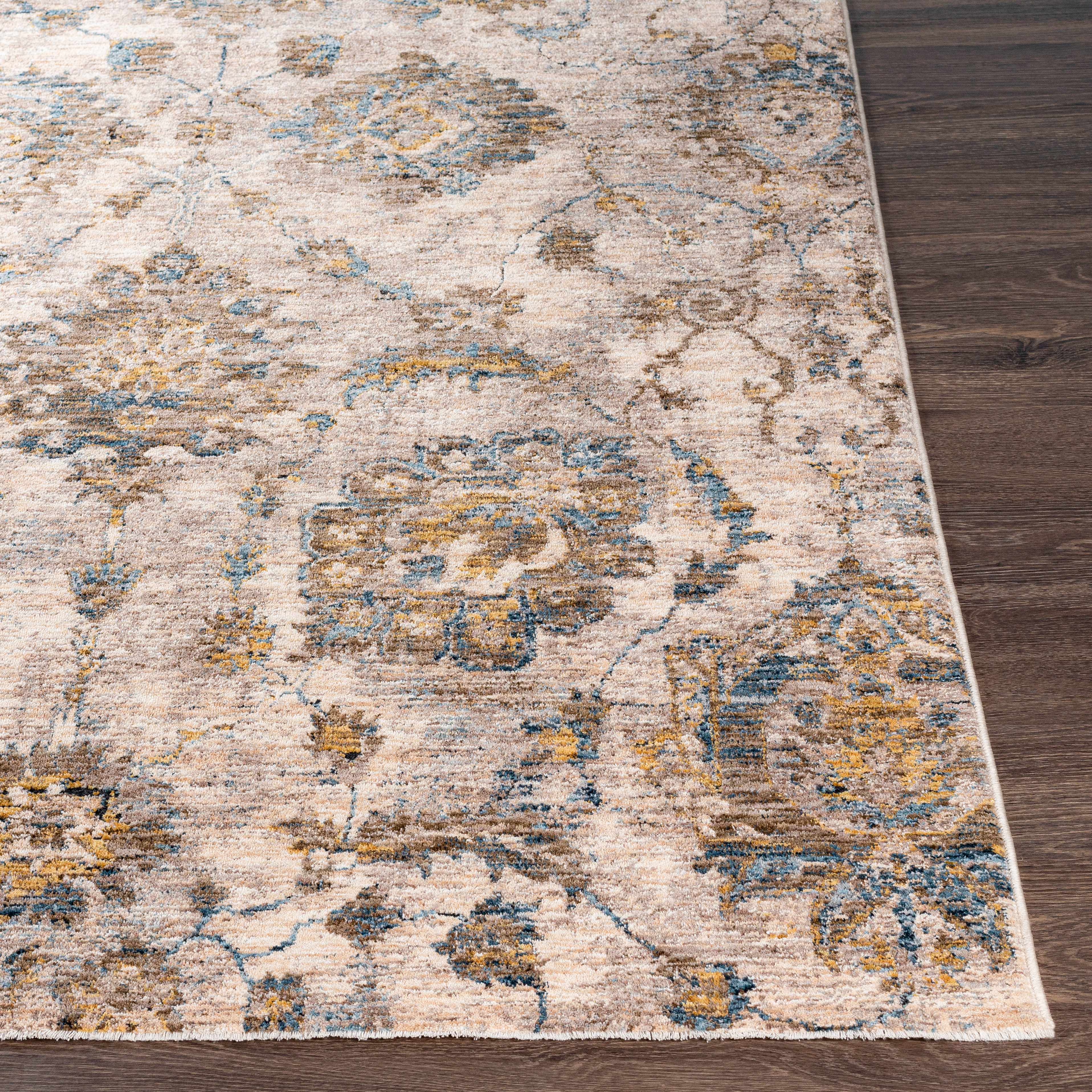 Morinville Teal Floral Rug - Image 6