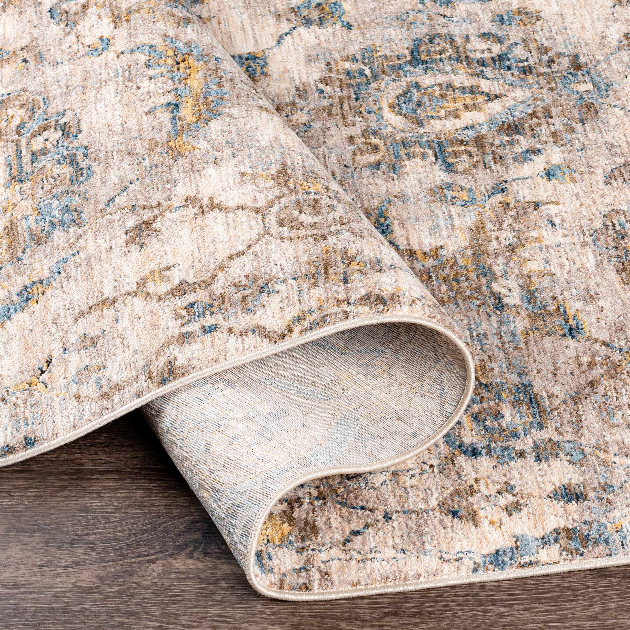Morinville Teal Floral Rug - Image 7