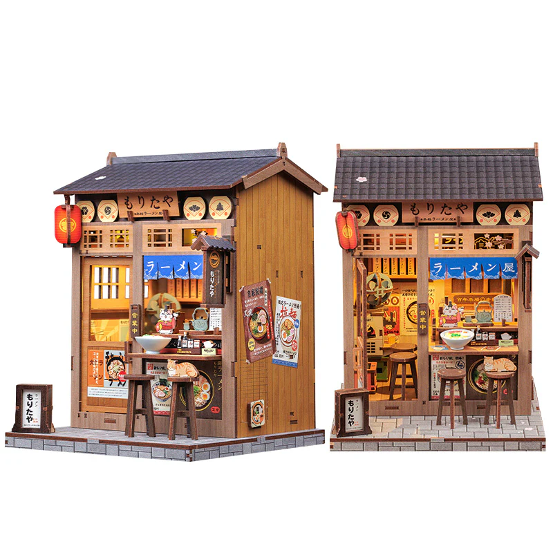 Morita-Ya Dollhouse Kit - Miniature Wizardi Roombox Kit with LED Light F07M51-90-CWGC205 - Image 2