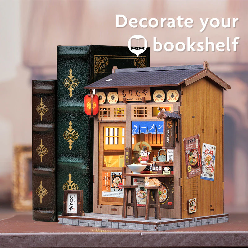 Morita-Ya Dollhouse Kit - Miniature Wizardi Roombox Kit with LED Light F07M51-90-CWGC205 - Image 3