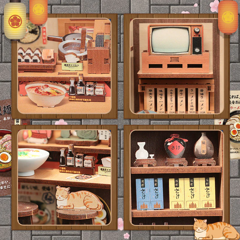 Morita-Ya Dollhouse Kit - Miniature Wizardi Roombox Kit with LED Light F07M51-90-CWGC205 - Image 4