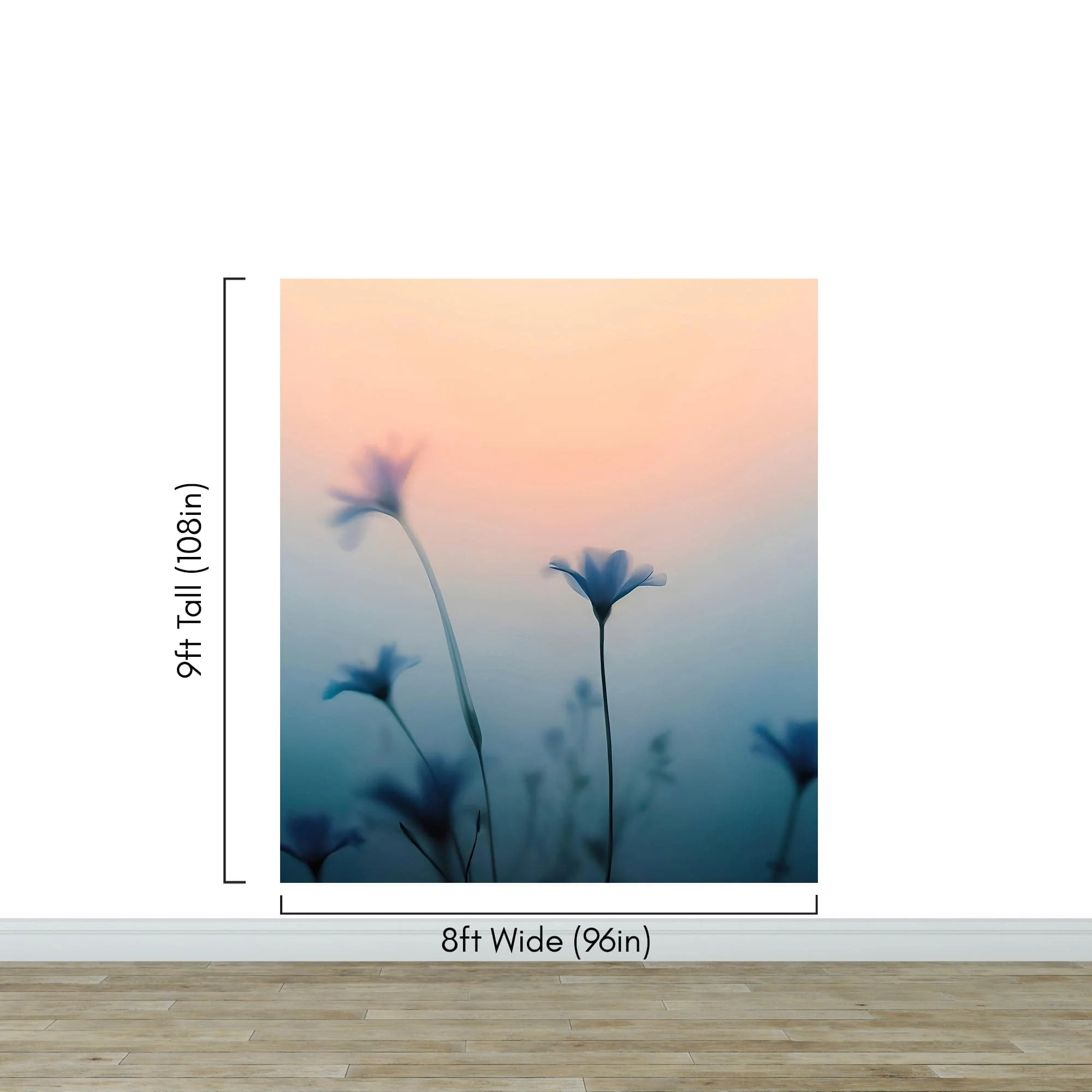 Morning Dew Misty Flower Wallpaper Mural. #7021 - Image 10