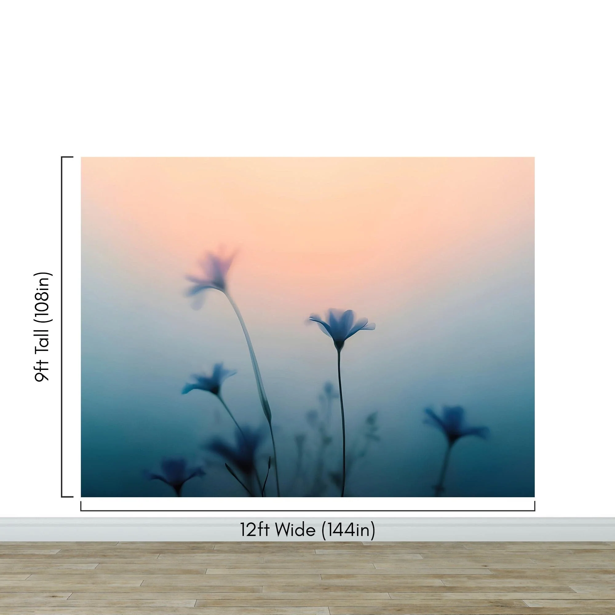 Morning Dew Misty Flower Wallpaper Mural. #7021 - Image 11