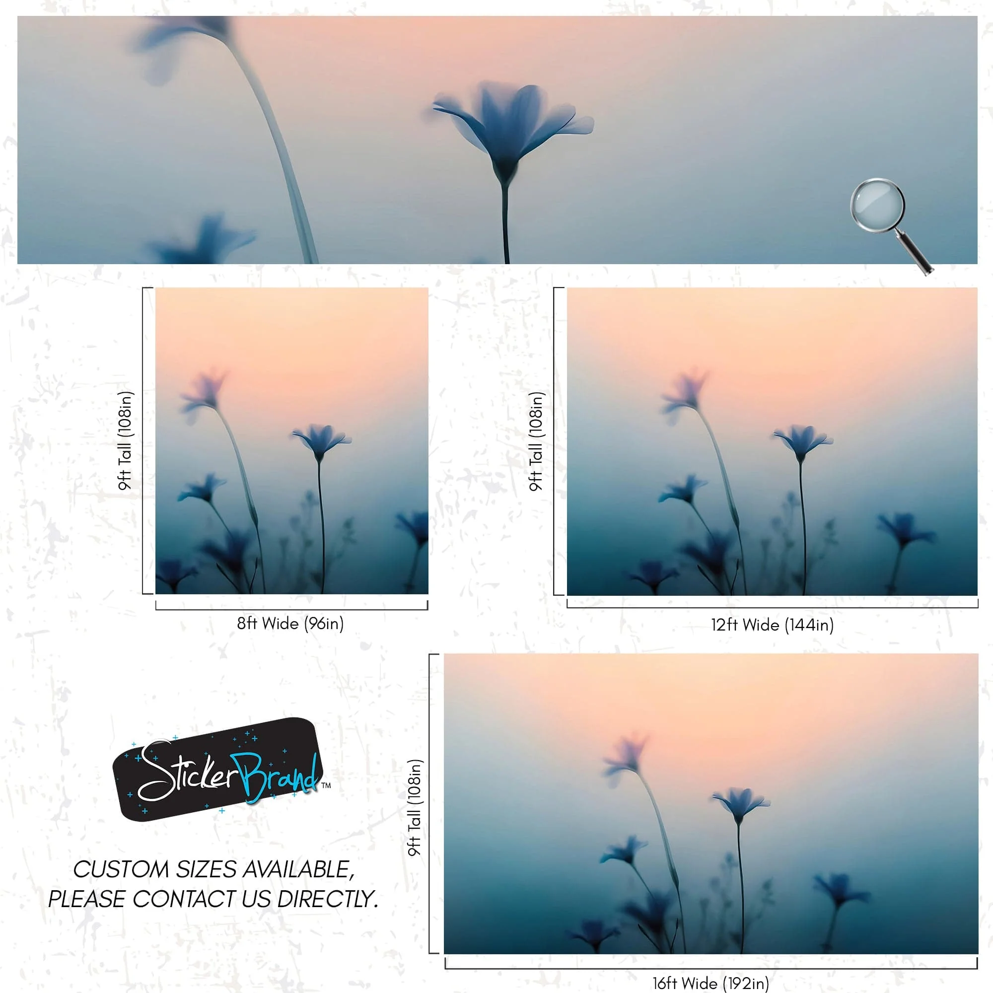 Morning Dew Misty Flower Wallpaper Mural. #7021 - Image 15