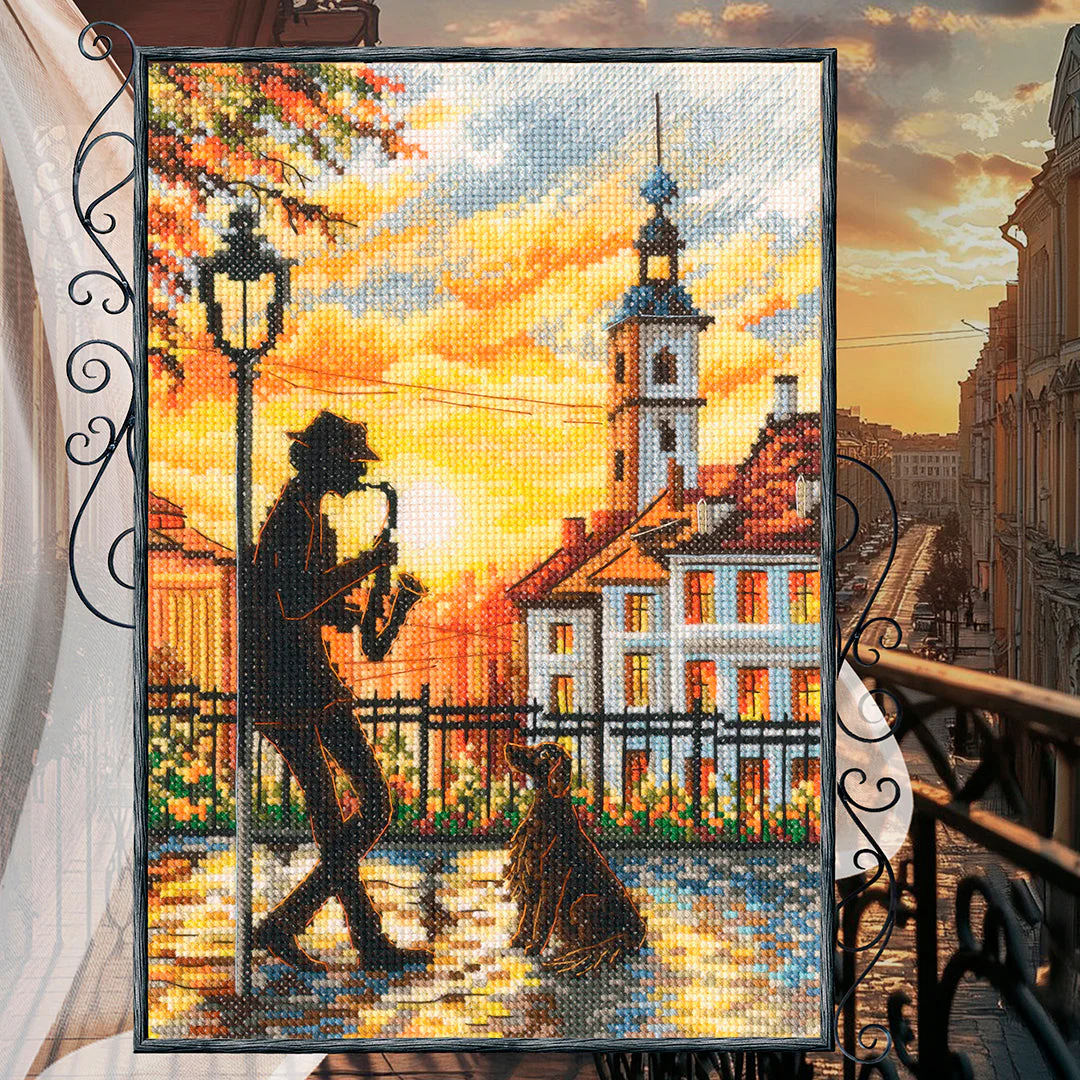 Morning jazz M1059 Counted Cross Stitch Kit - Image 2