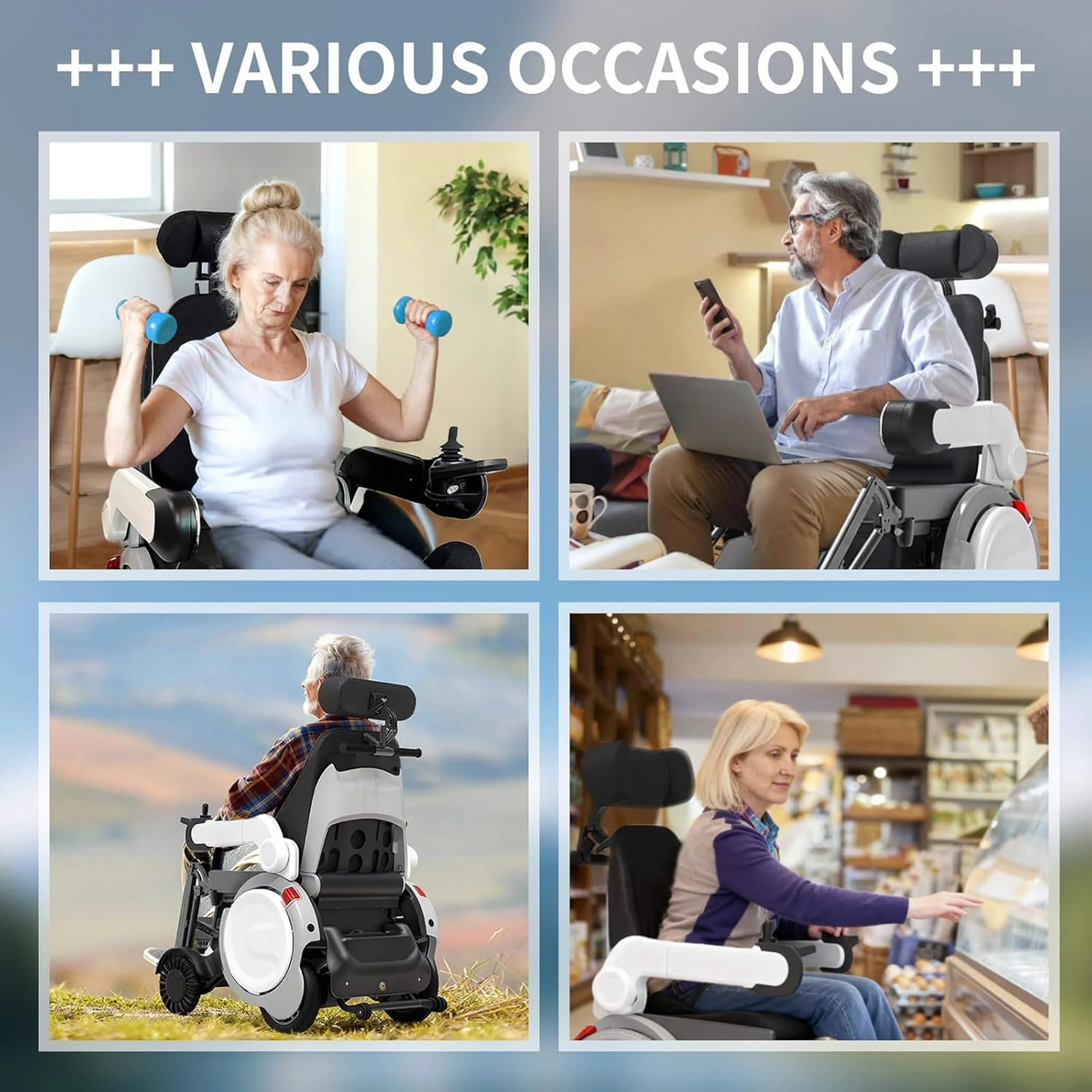 Motivo One-Touch Zero Gravity Electric Folding Wheelchair [FDA-Approved] (SAK20968) - Image 11