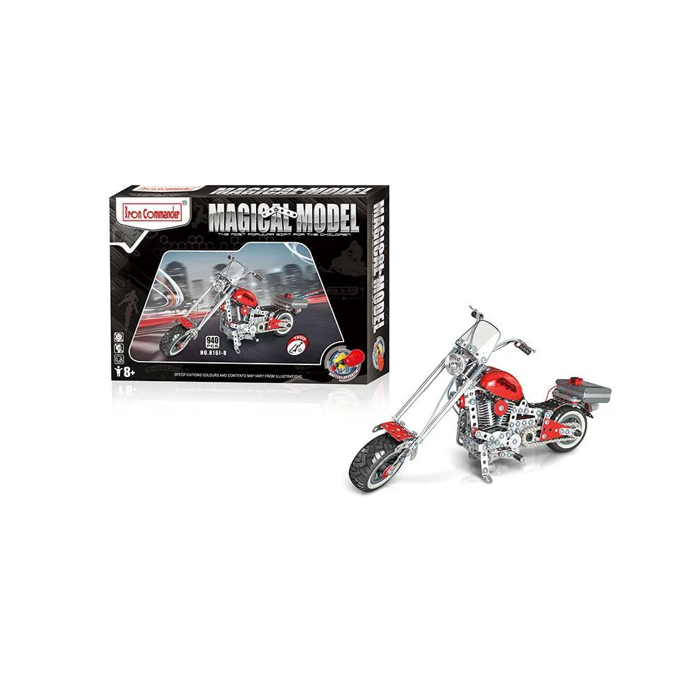 Motorcycle Bike Chopper Construction Model Kit (940 Pieces) - Image 3