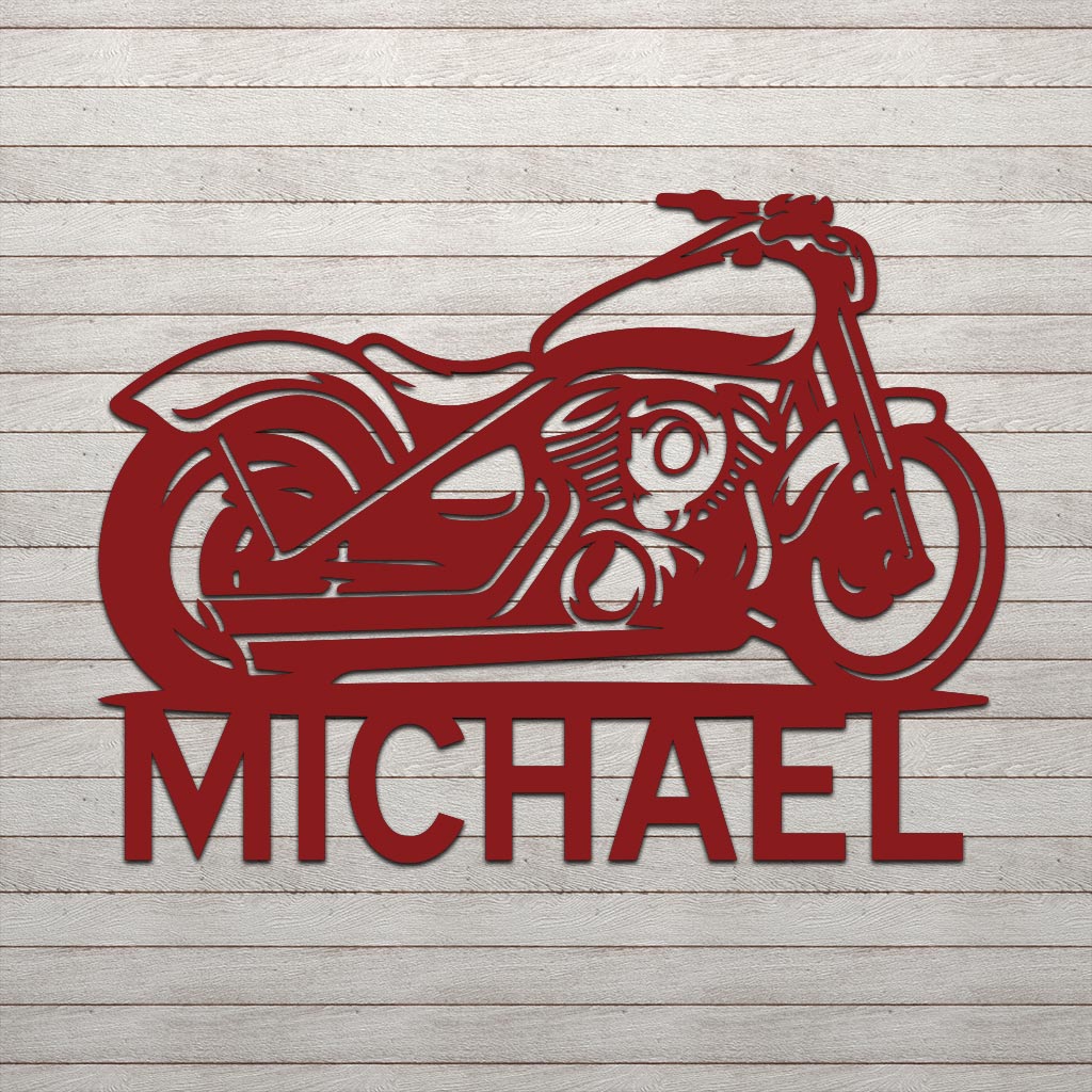 Motorcycle w Name Sign - Image 9