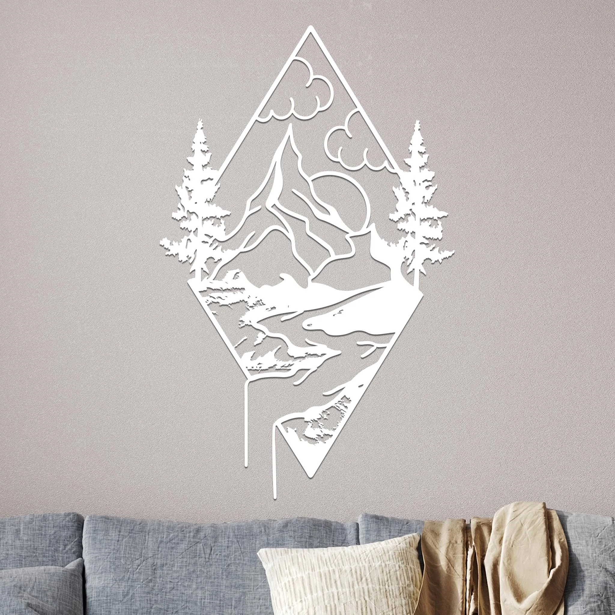 Mountain Landscape in a Diamond Sign - Image 2