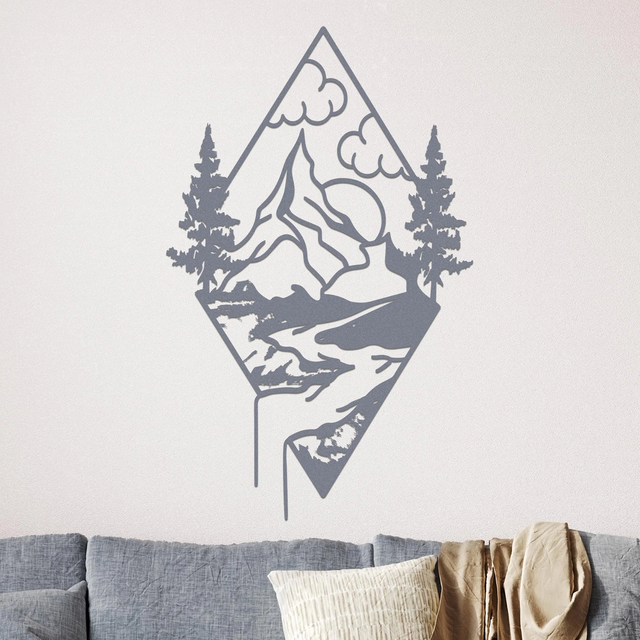 Mountain Landscape in a Diamond Sign - Image 7