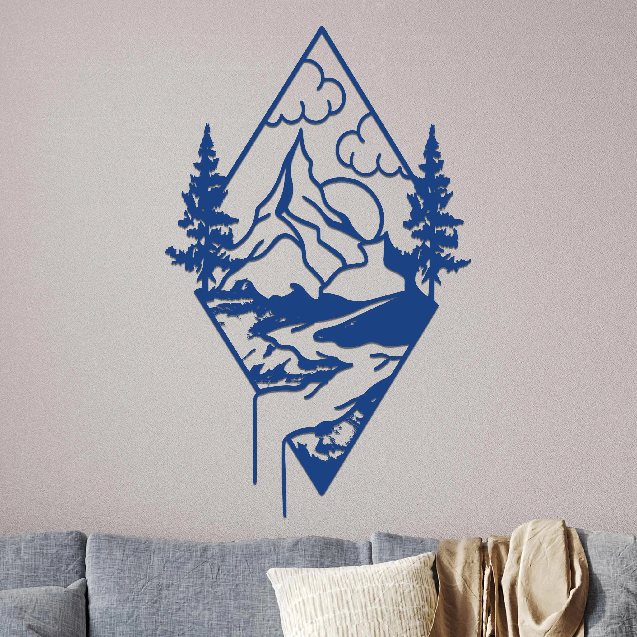 Mountain Landscape in a Diamond Sign - Image 8