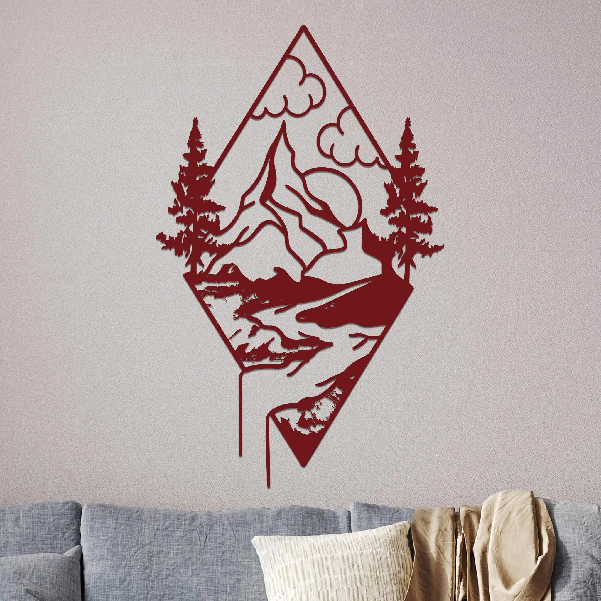 Mountain Landscape in a Diamond Sign - Image 9