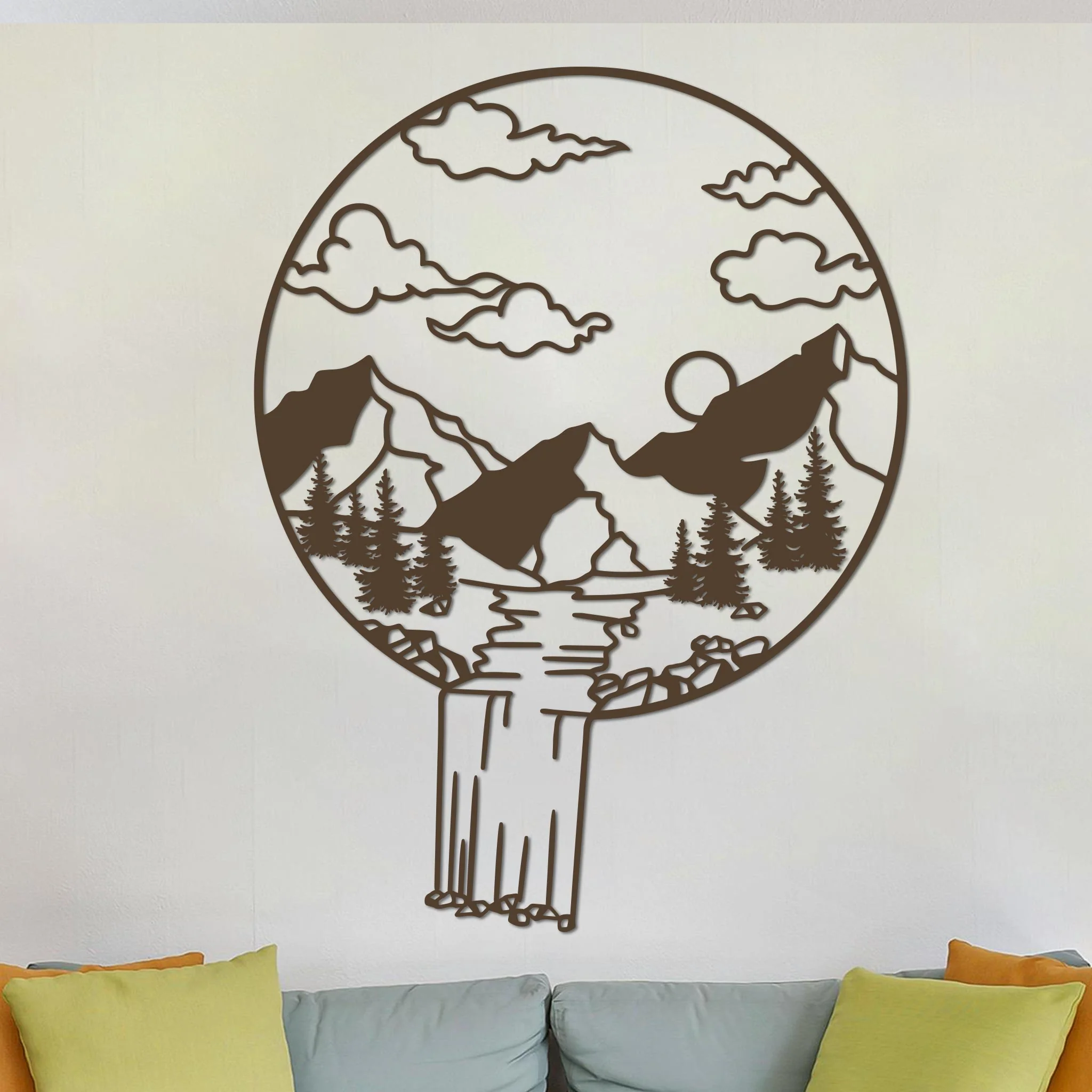 Mountain Landscape in Circle Sign - Image 5