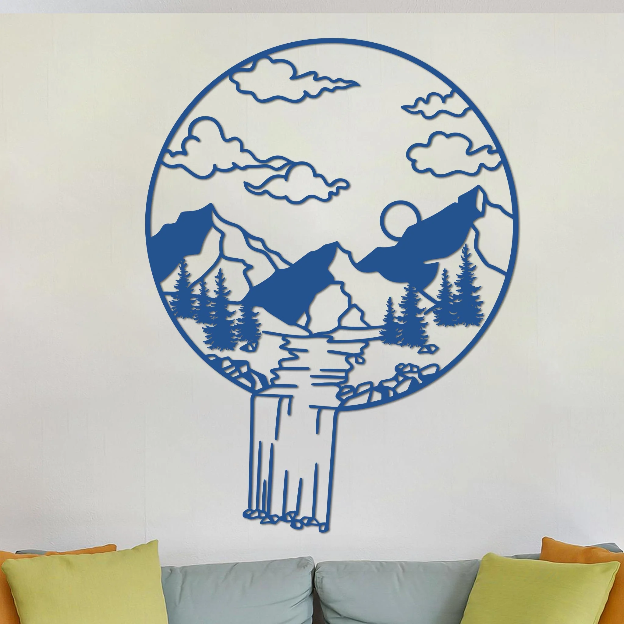 Mountain Landscape in Circle Sign - Image 8