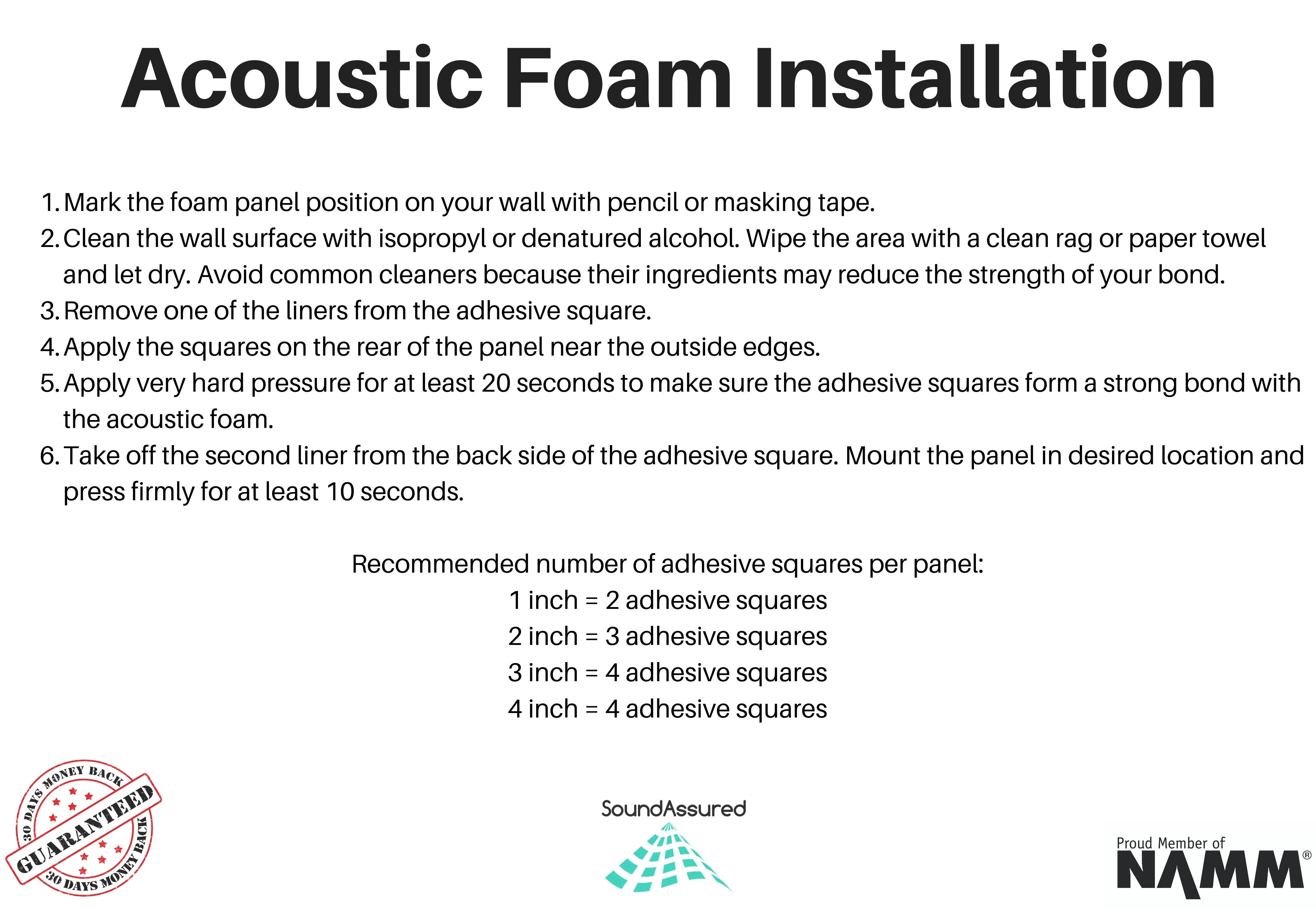 Mounting Tape For Acoustic Foam - Double Sided Adhesive Squares For Easy Installation - Image 6