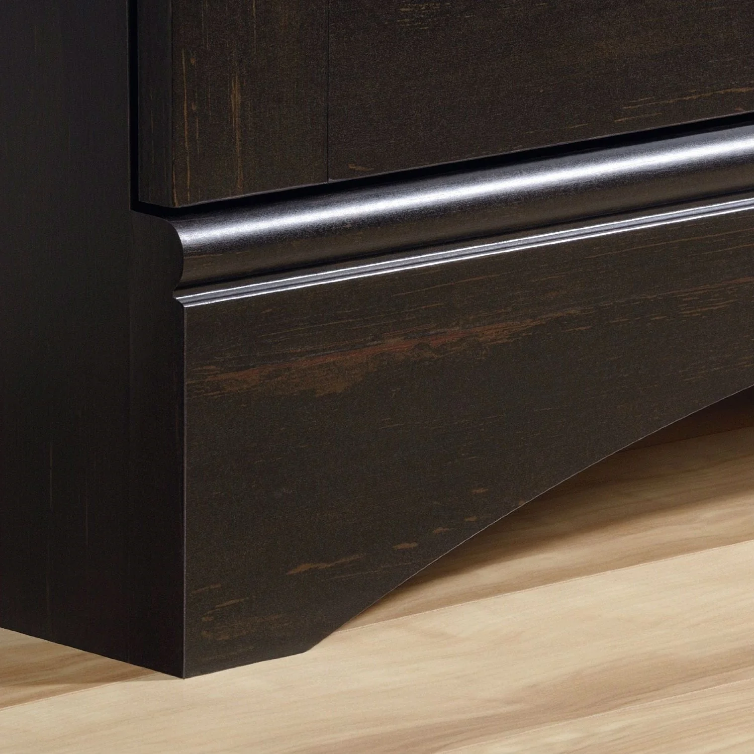 Multi-Purpose Wardrobe Armoire Storage Cabinet in Dark Brown Antique Wood Finish - Image 3